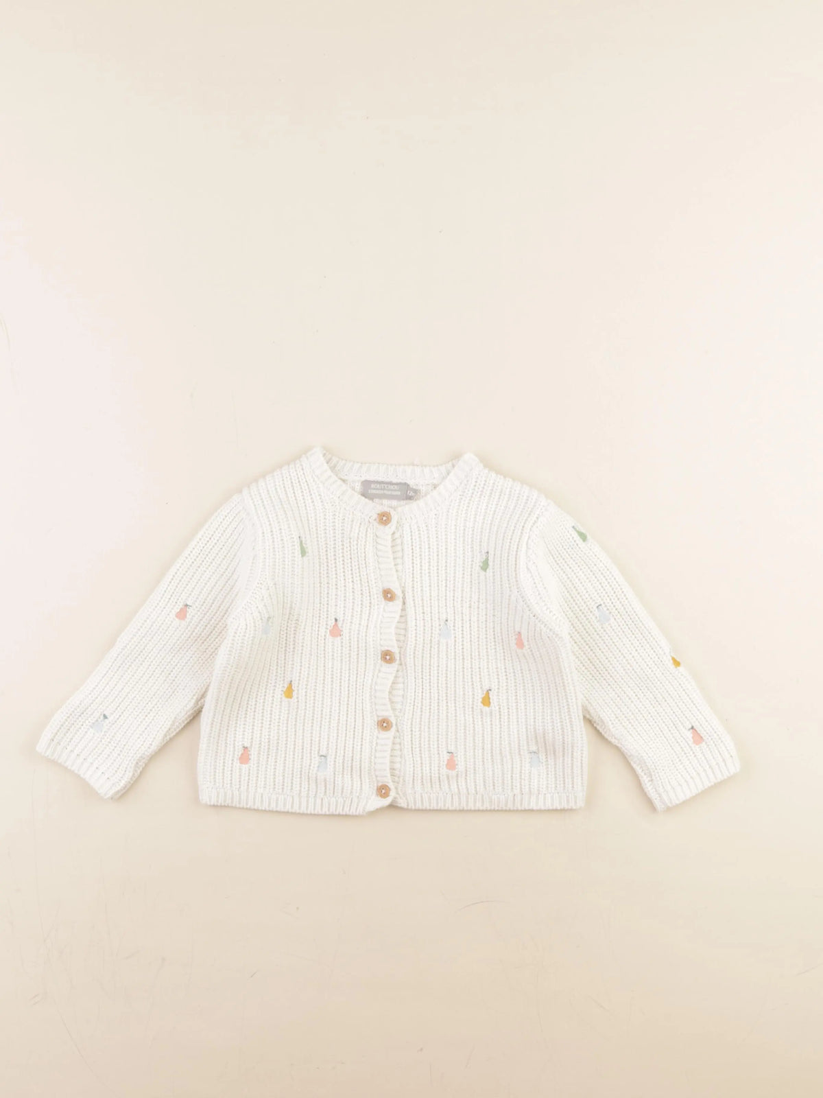Boutchou - gilet blanc - 12 mois