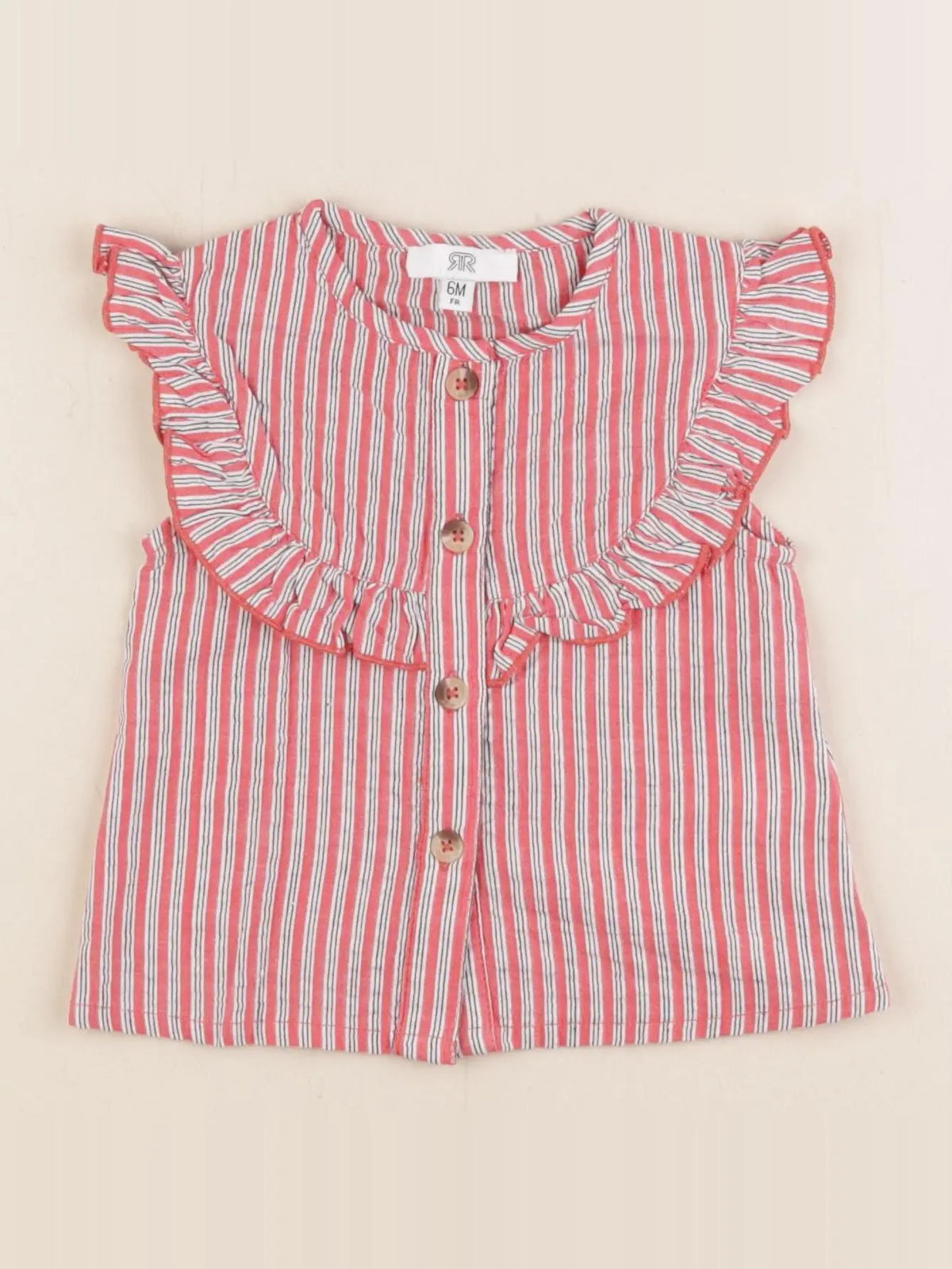 La Redoute - blouse rouge - 6 mois