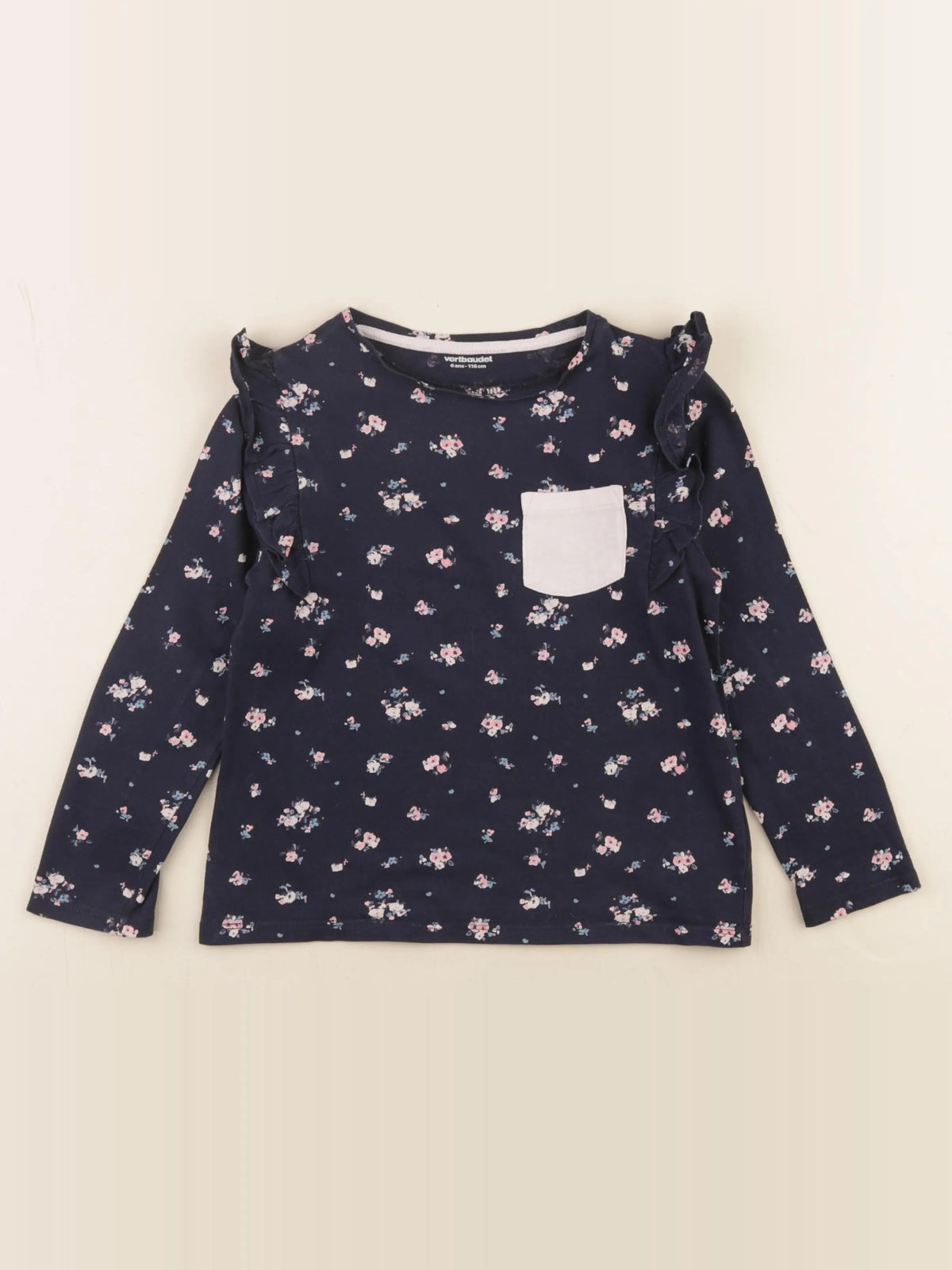 Vertbaudet - tee-shirt bleu - 6 ans