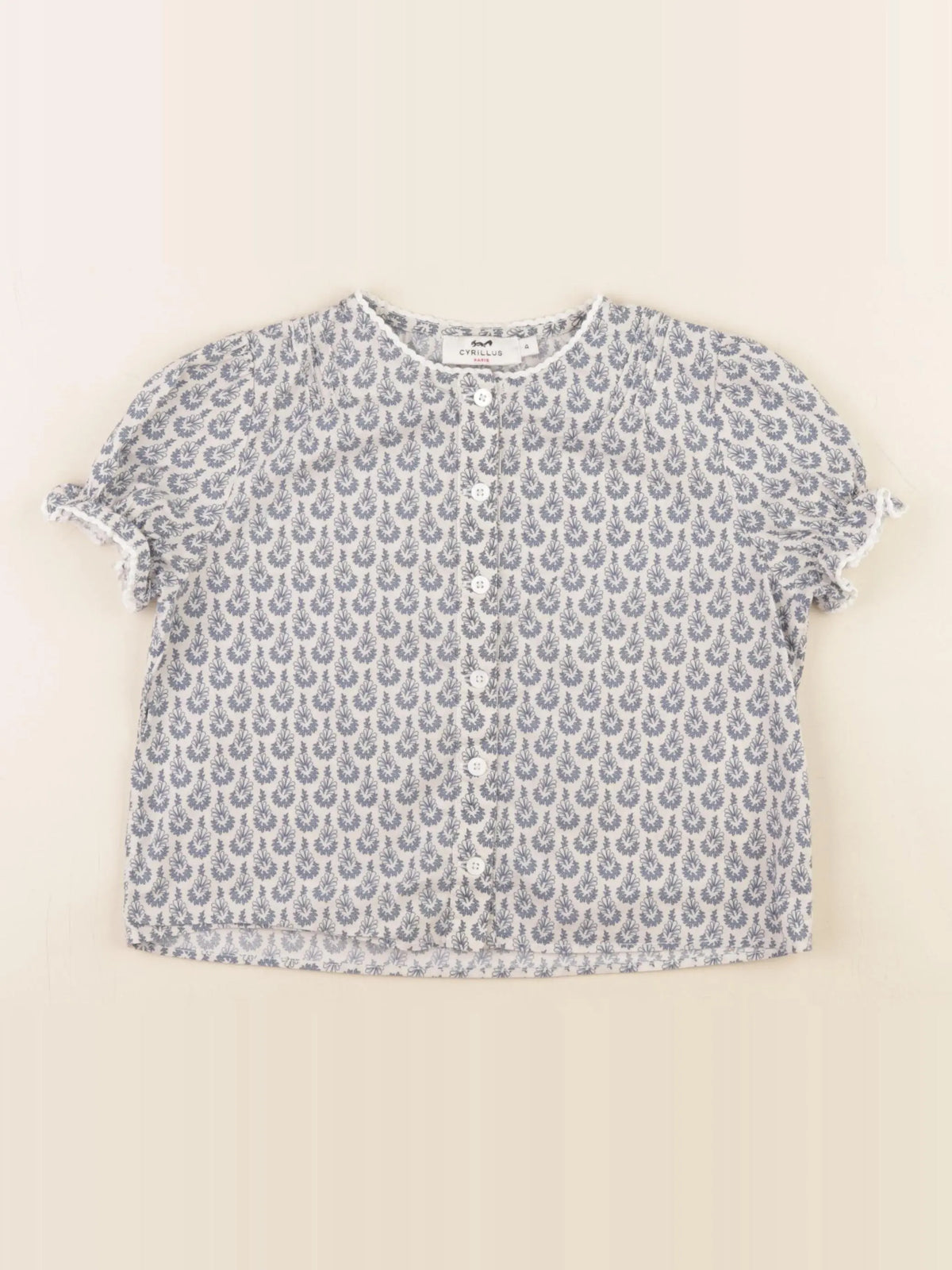 Cyrillus - blouse bleu - 4 ans