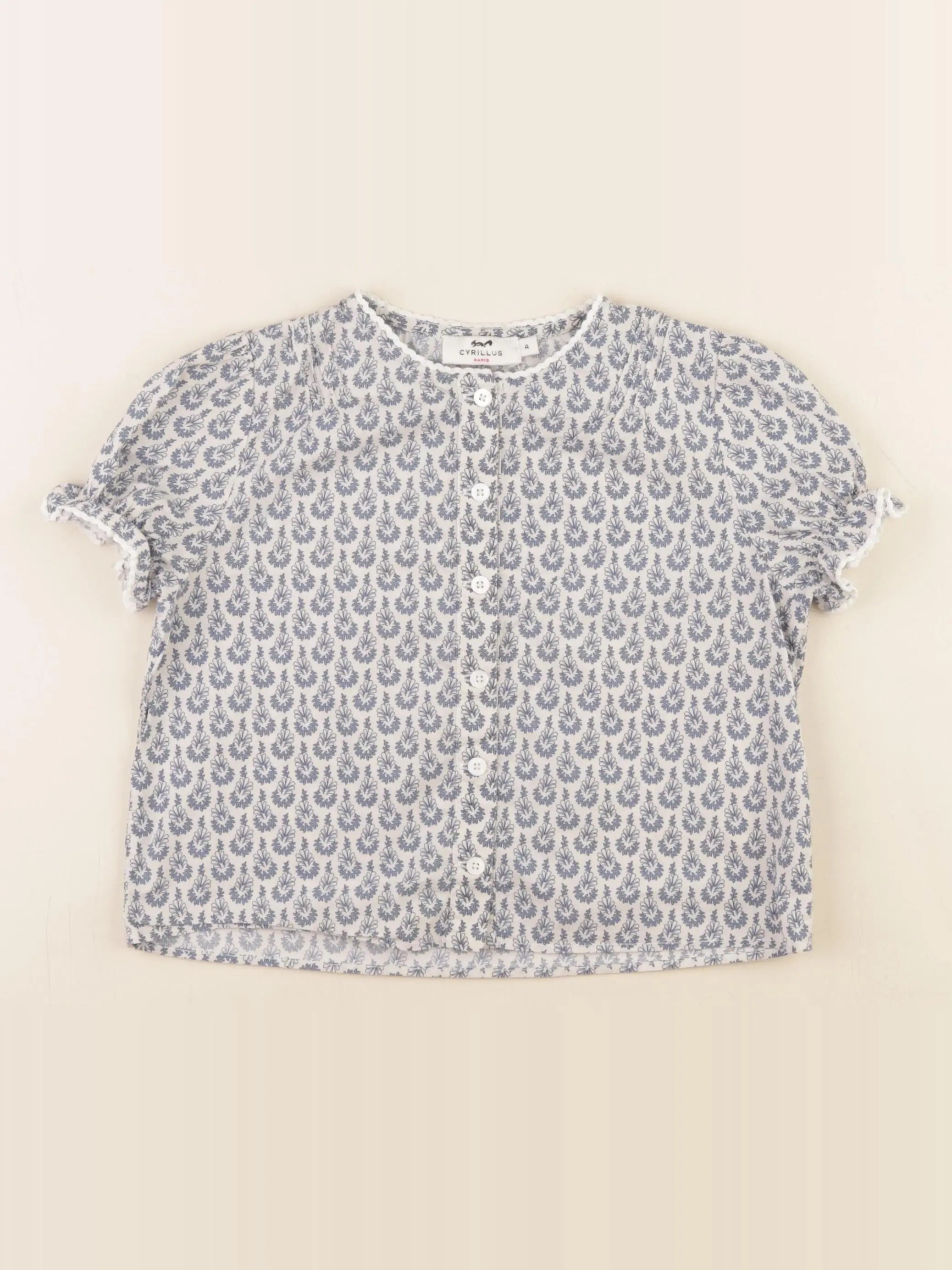 Cyrillus - blouse bleu - 4 ans