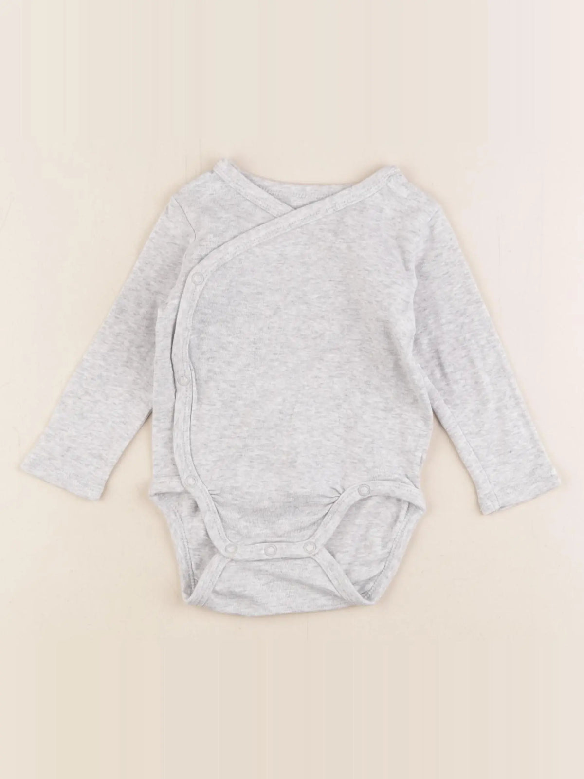 H&M - body gris - 4/6 mois