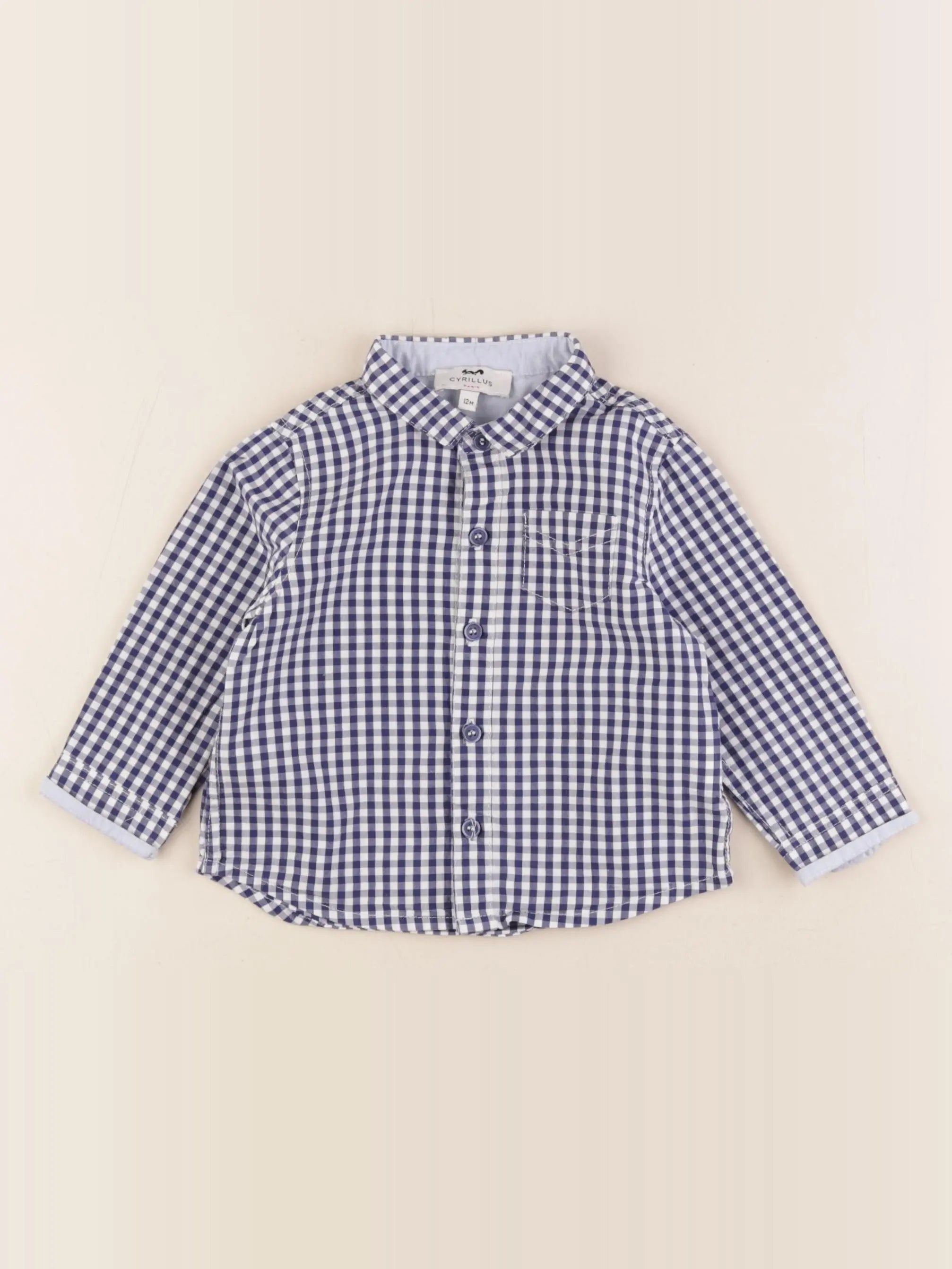Cyrillus - chemise bleu - 12 mois