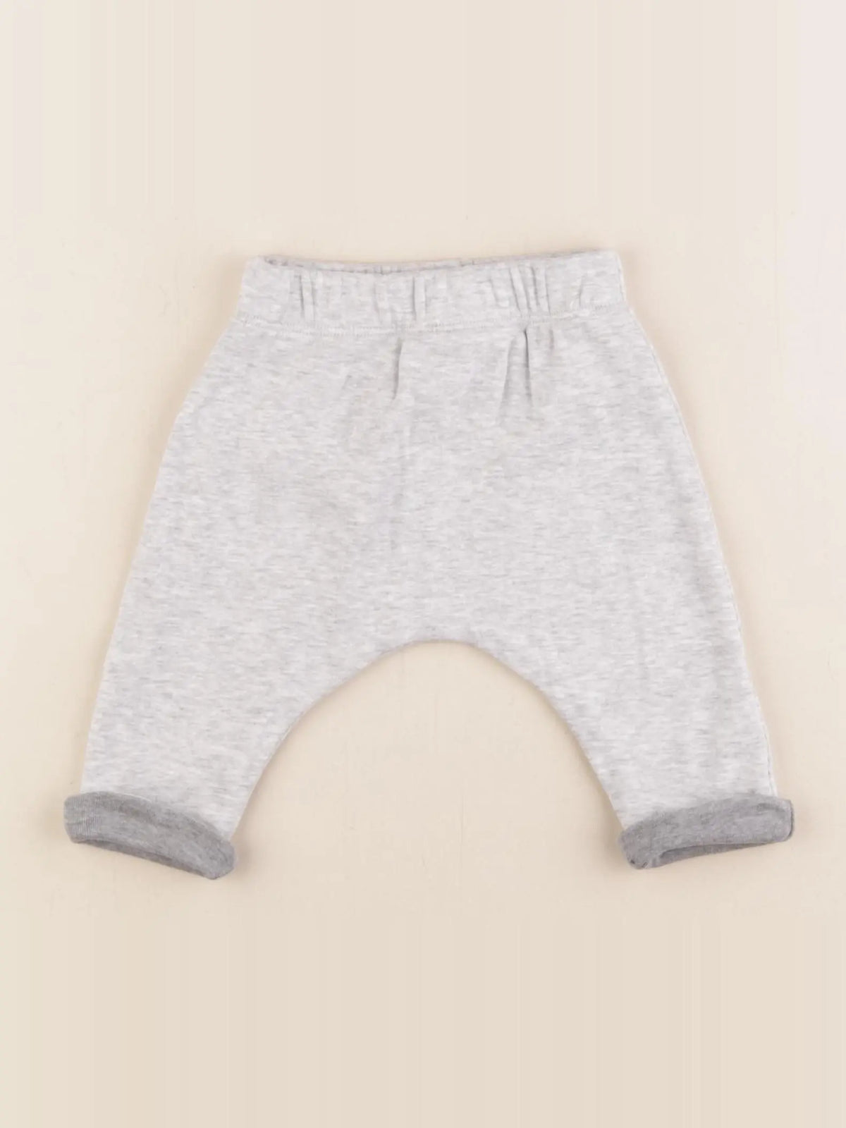Petit Bateau - sarouel doublé gris - 3 mois