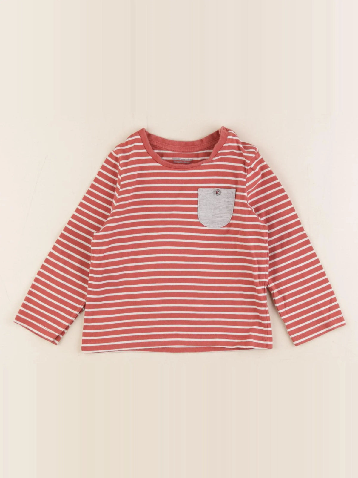 Vertbaudet - tee-shirt rouge - 24 mois