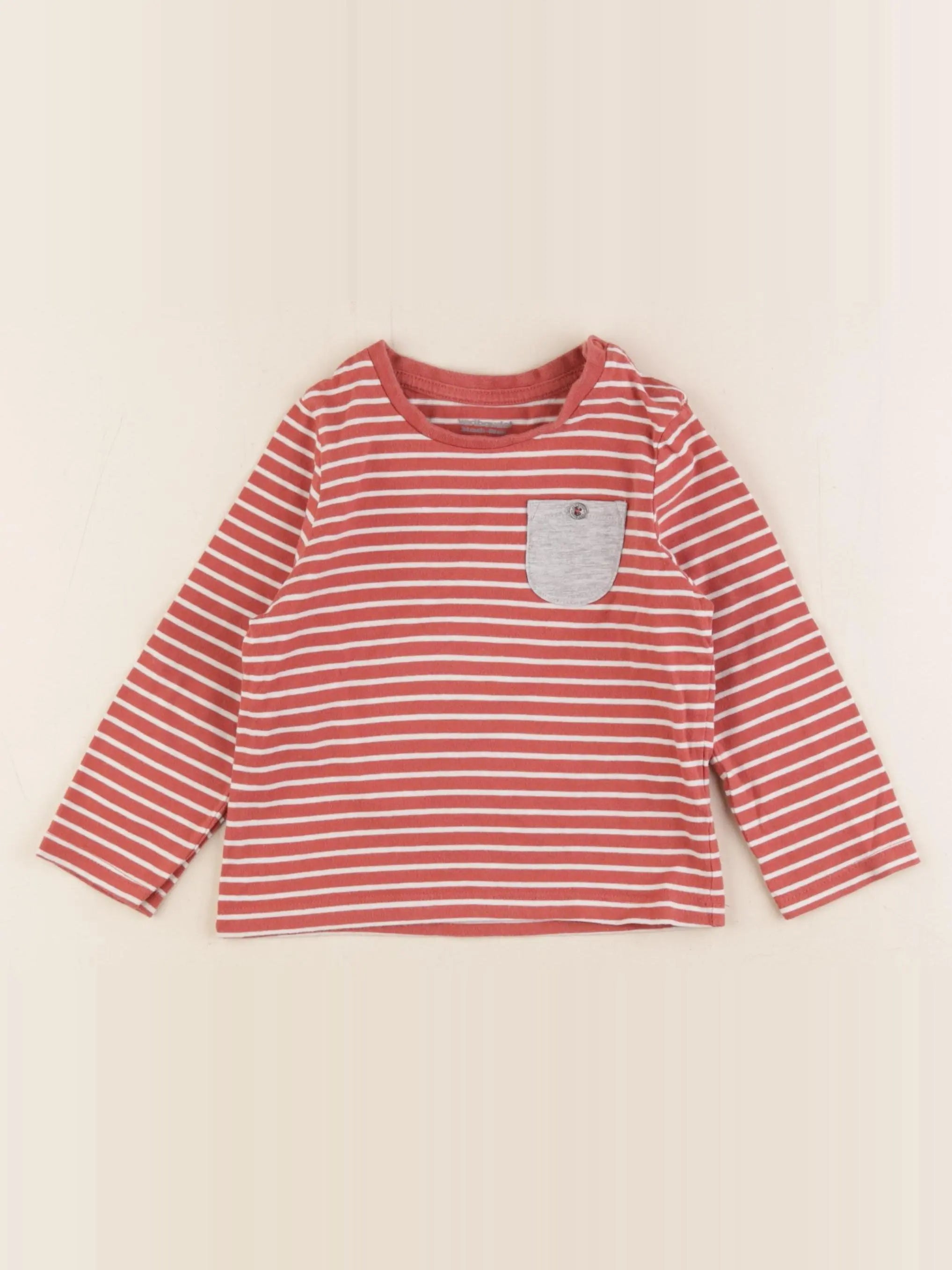 Vertbaudet - tee-shirt rouge - 24 mois