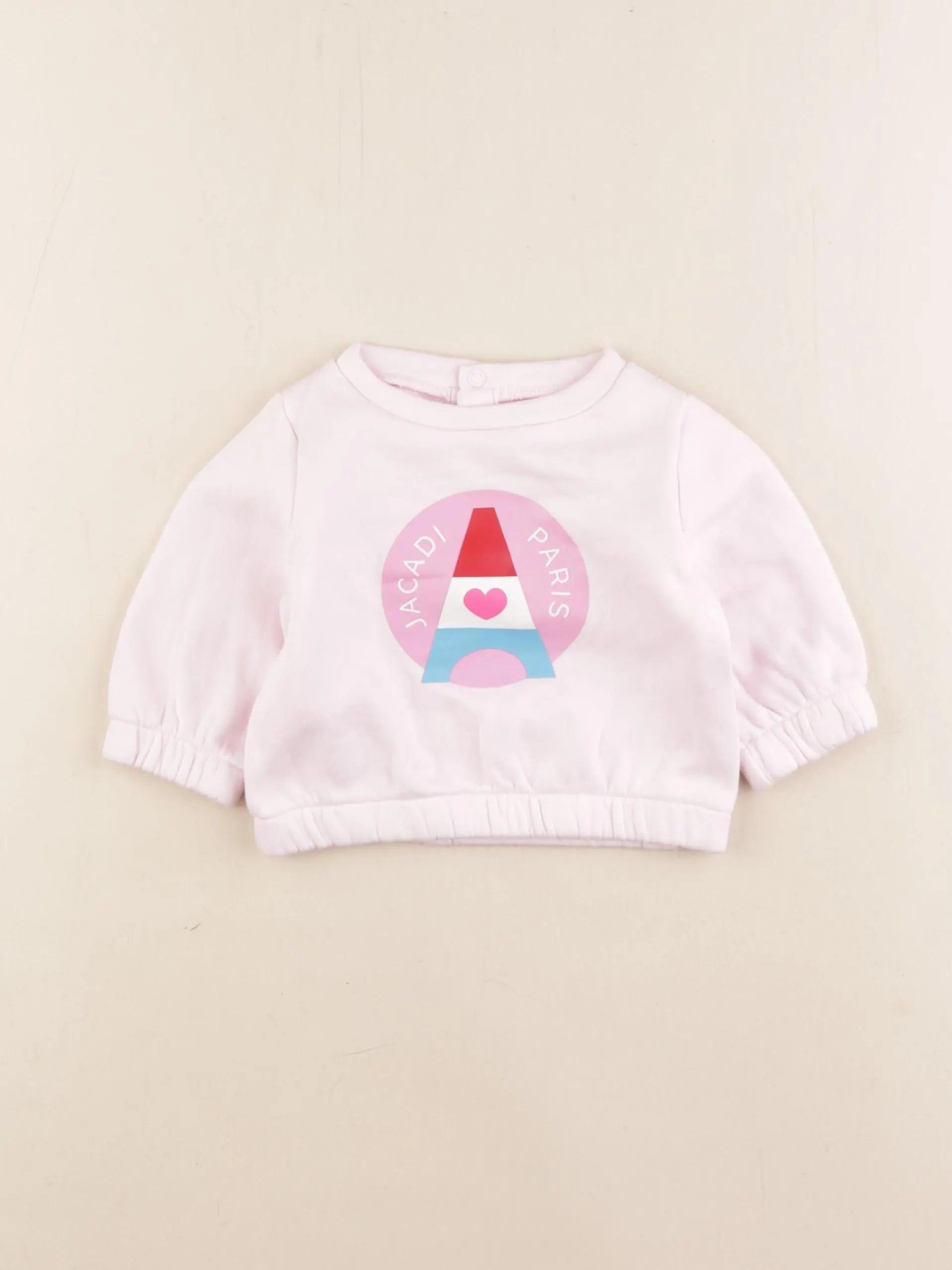 Jacadi - sweat rose - 6 mois
