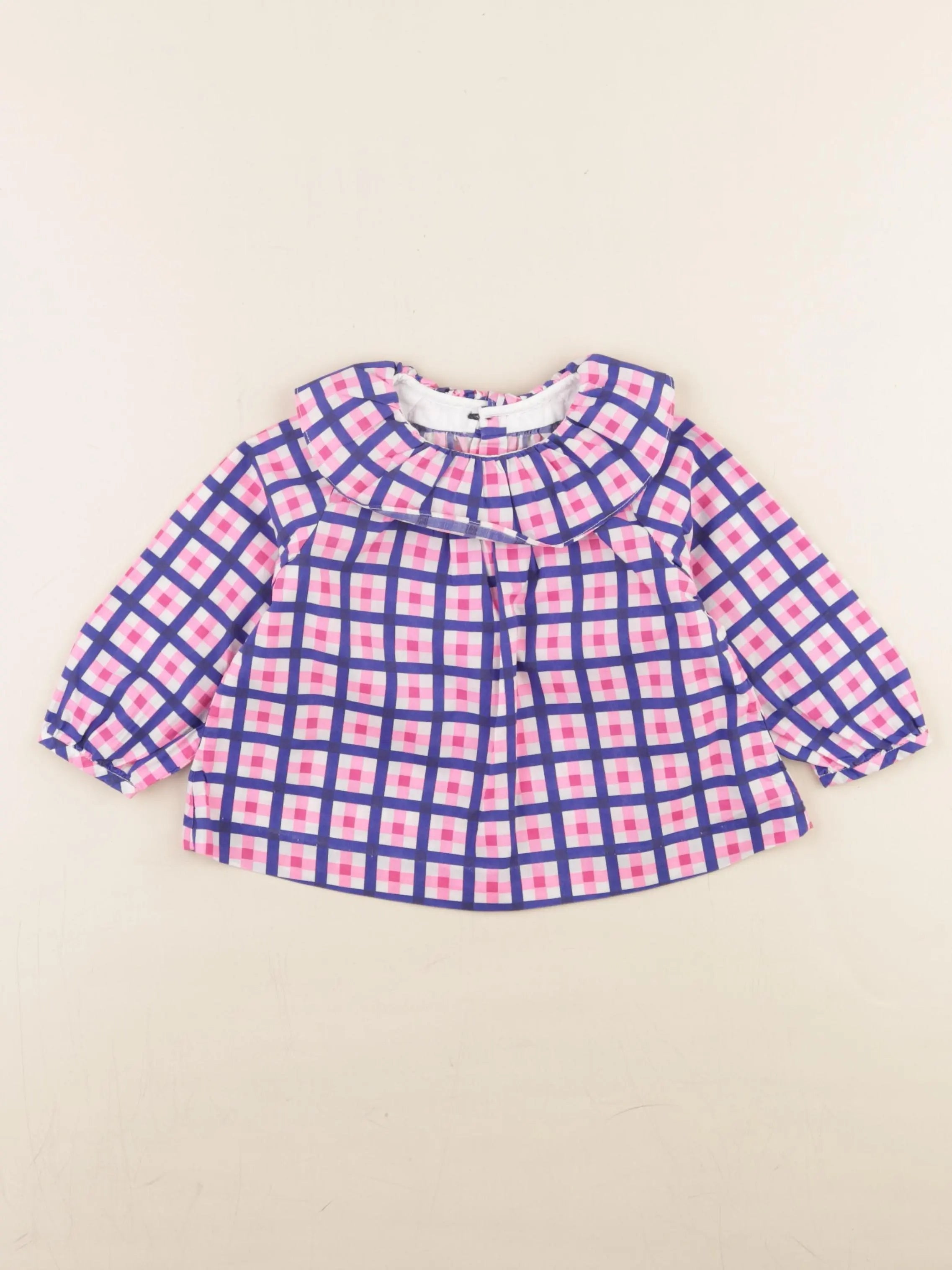 Jacadi - blouse bleu, rose - 18 mois