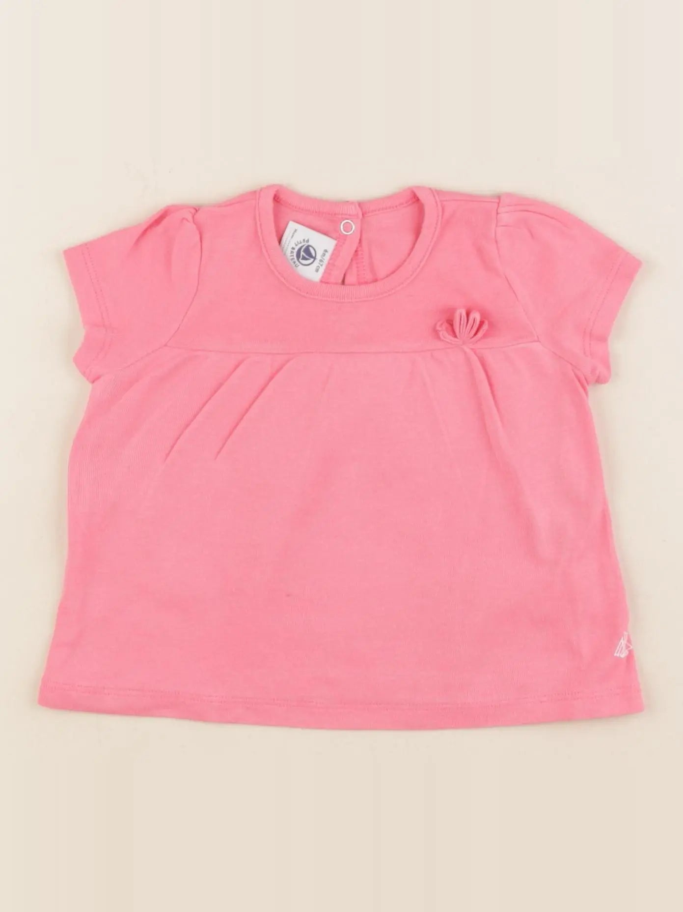 Petit Bateau - tee-shirt rose - 6 mois