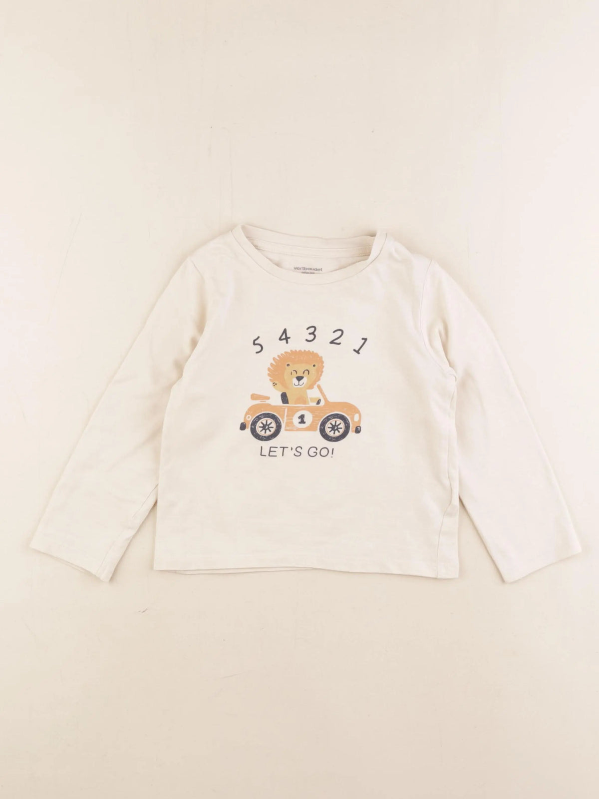 Vertbaudet - tee-shirt beige - 36 mois