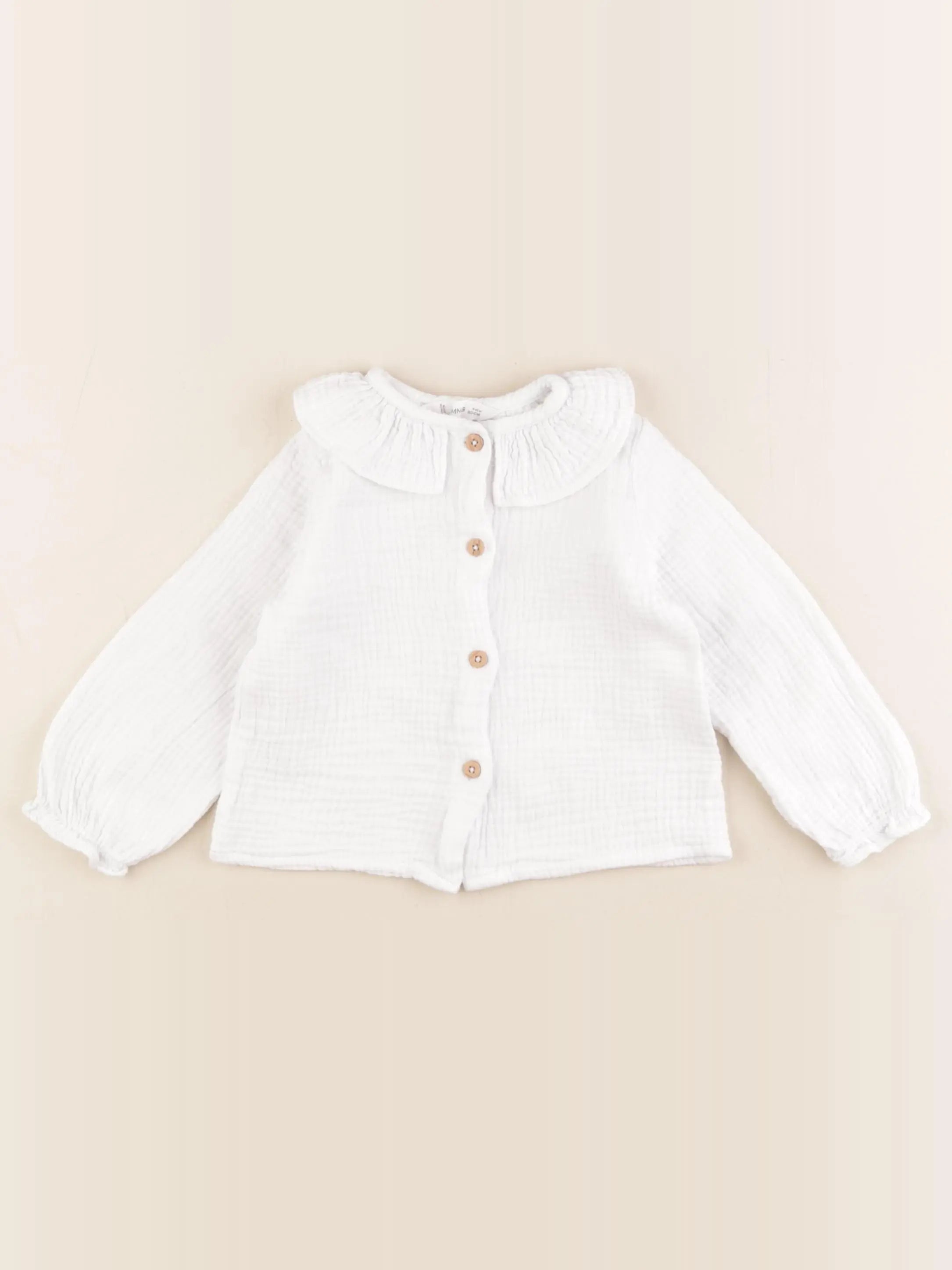 Mango - blouse blanc - 9/12 mois