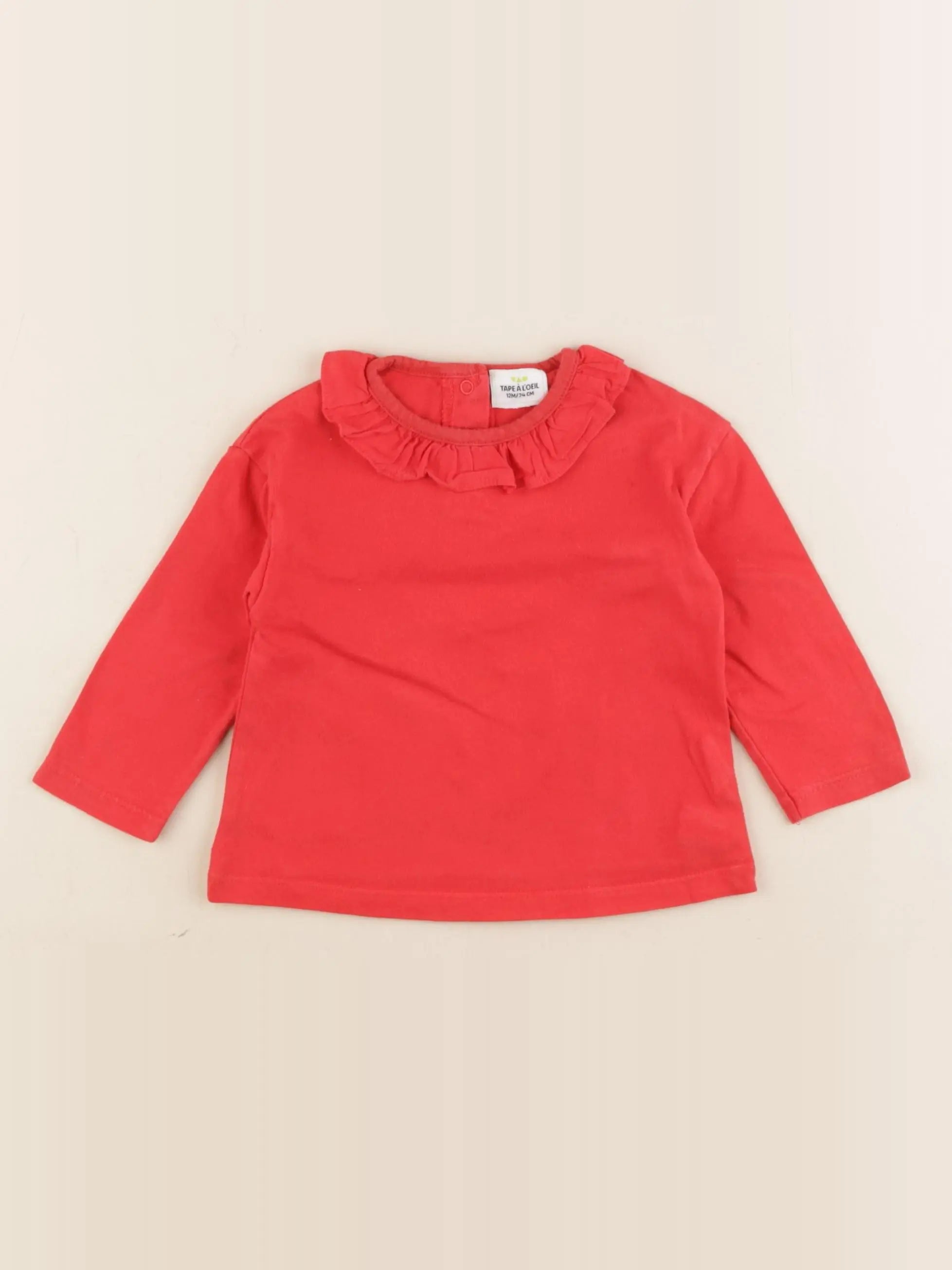 Tape à l'oeil - tee-shirt rouge - 12 mois