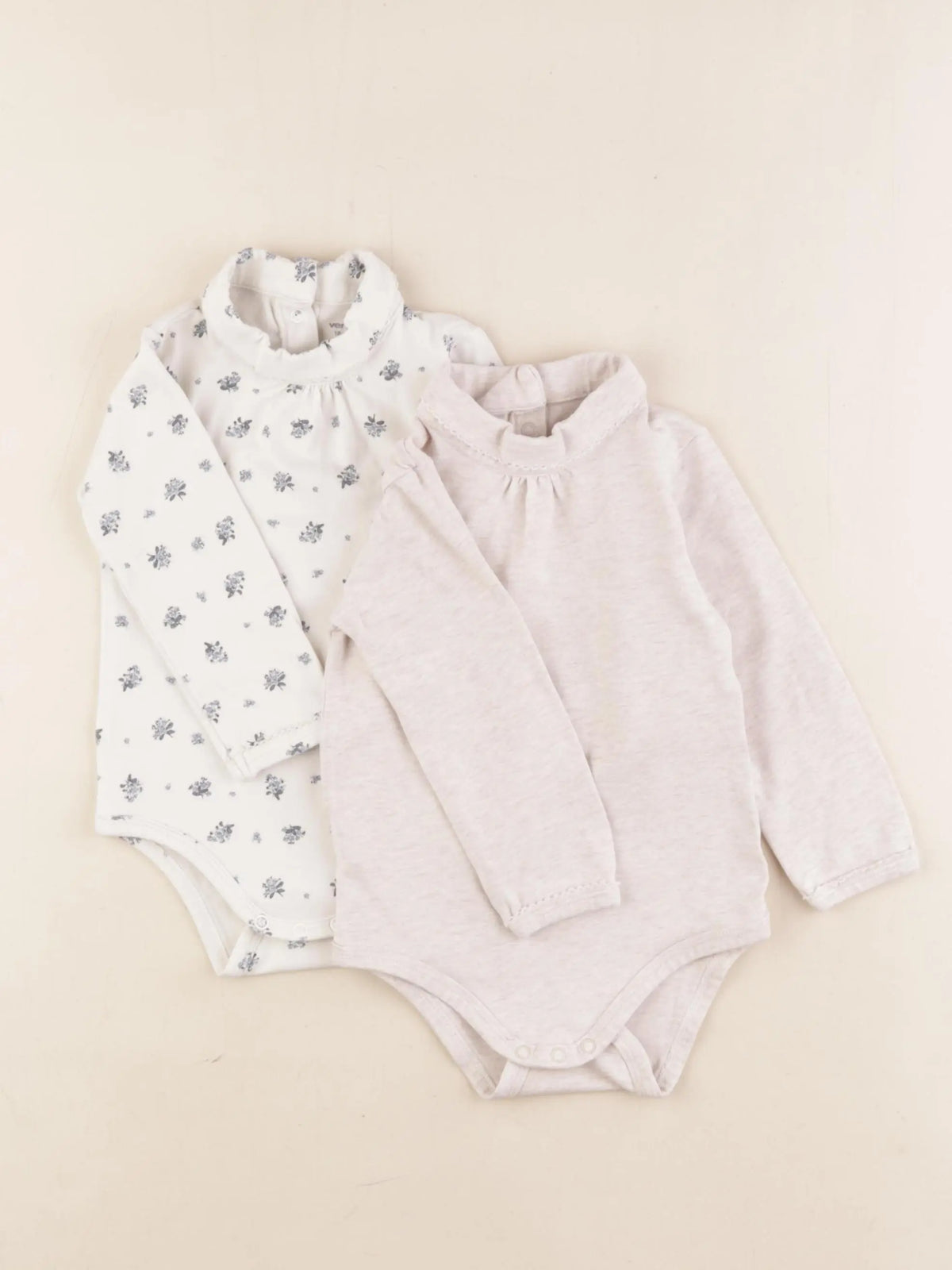 Vertbaudet - lot de 2 bodies en coton multicolore - 18 mois