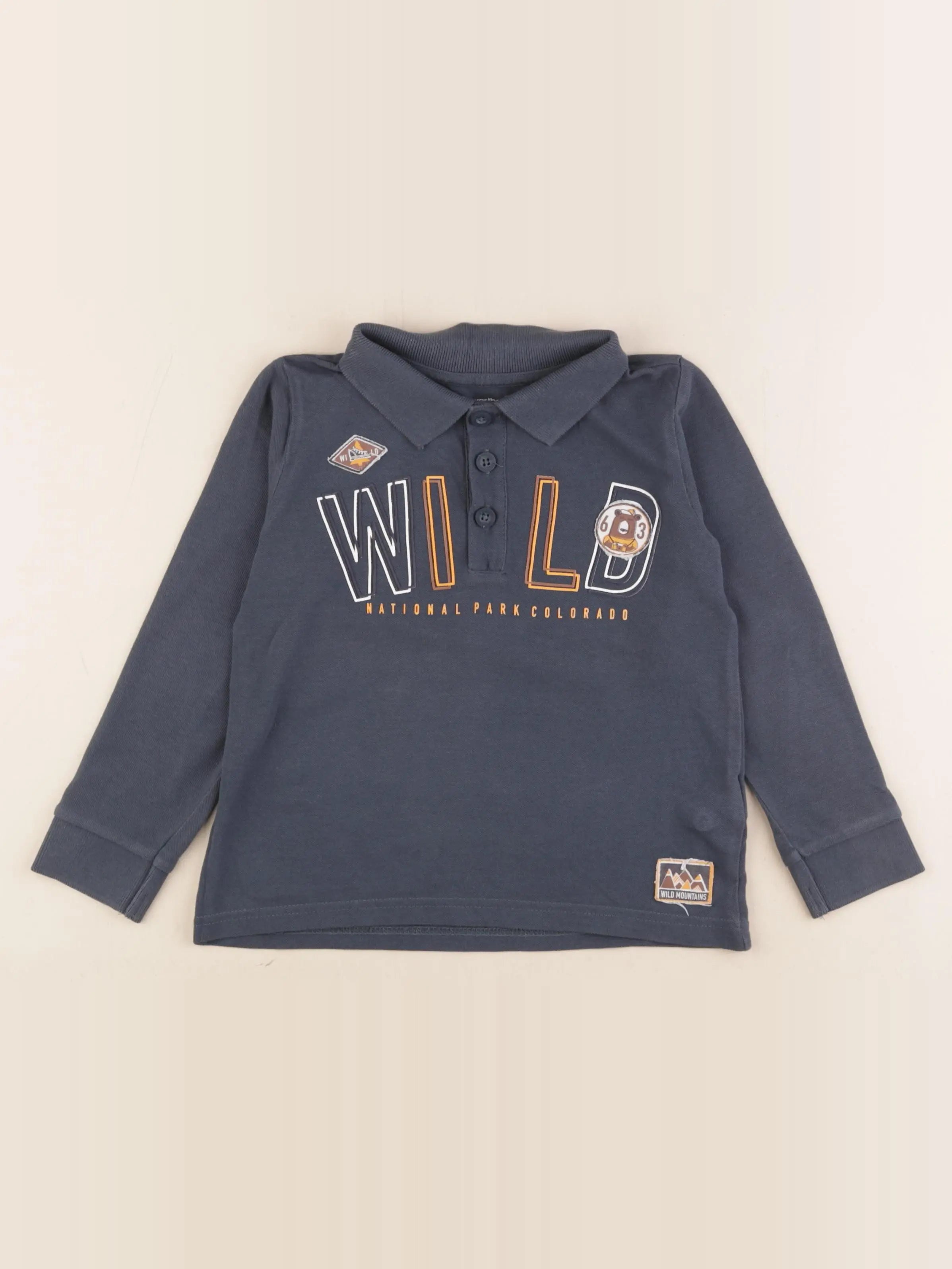 Vertbaudet - polo bleu - 5 ans