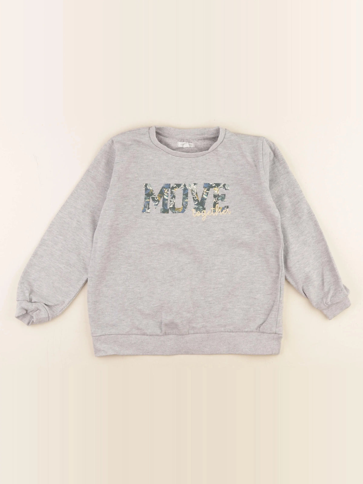 Vertbaudet - sweat gris - 8 ans