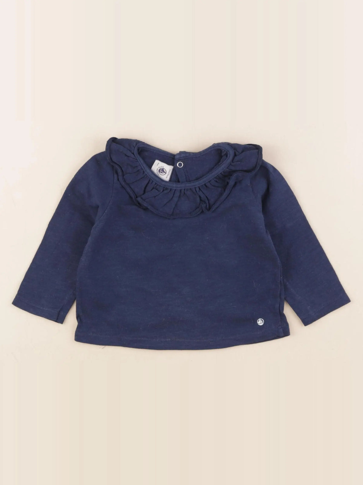 Petit Bateau - tee-shirt bleu - 12 mois
