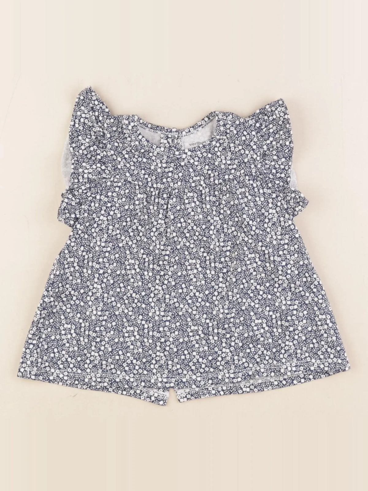 Vertbaudet - tee-shirt blanc, bleu - 36 mois