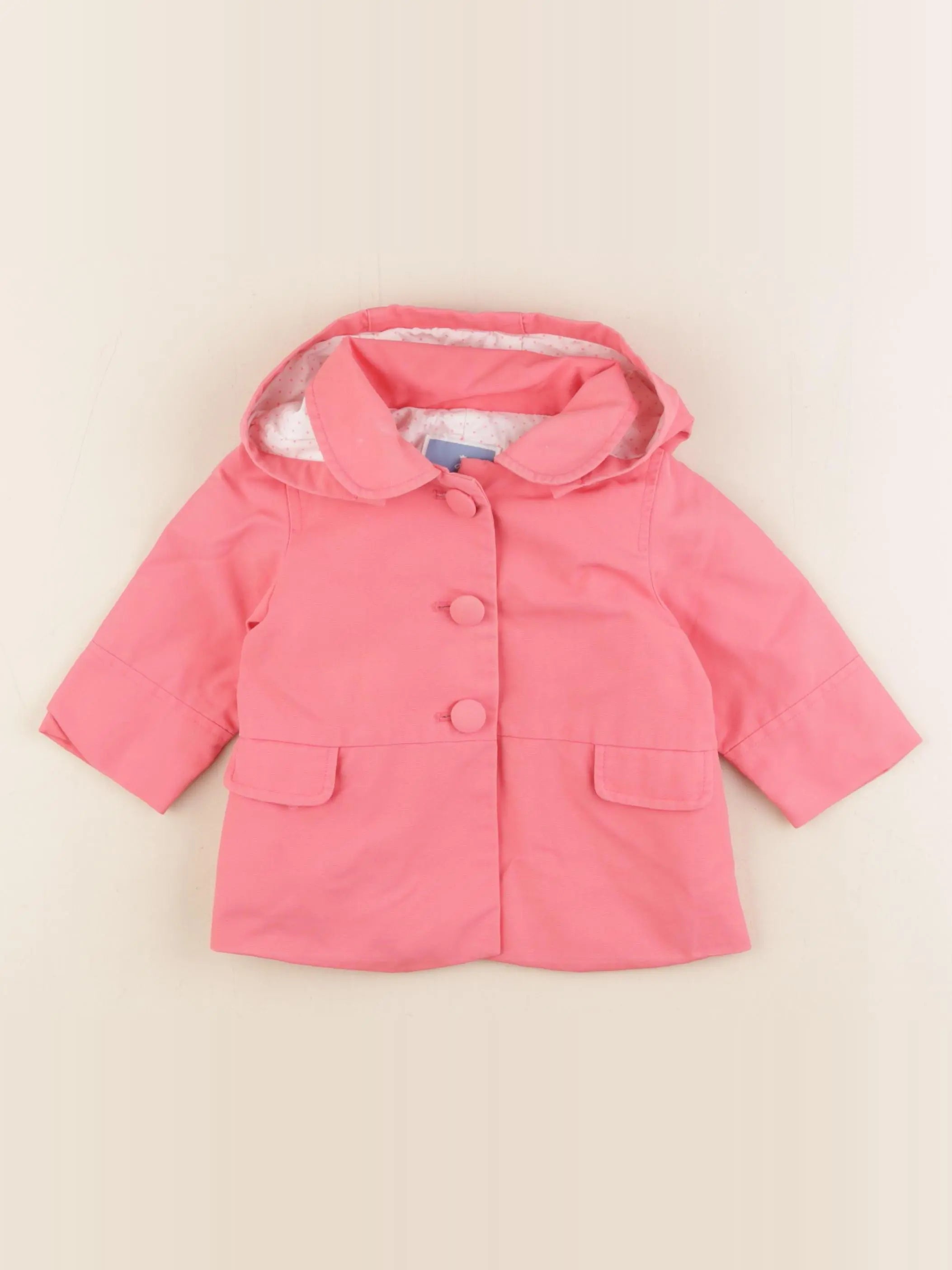 Jacadi - manteau rose - 6 mois