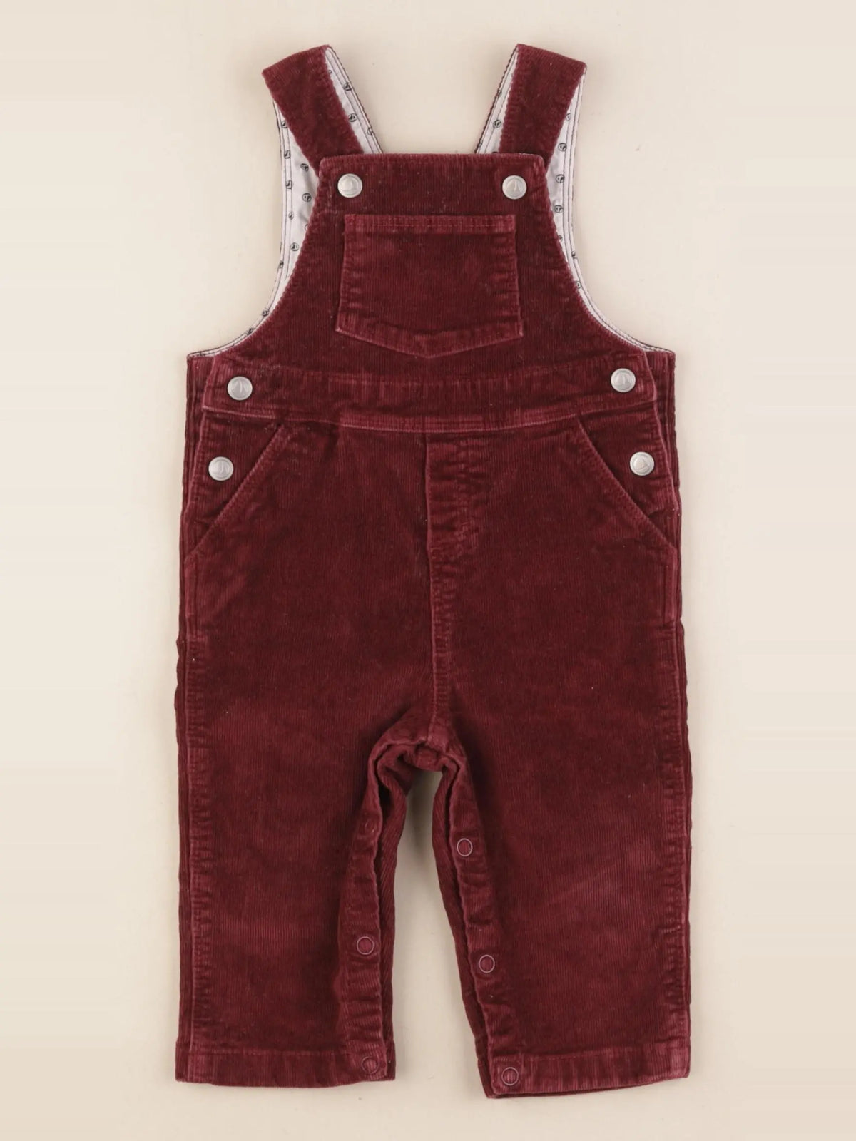 Petit Bateau - salopette rouge - 6 mois