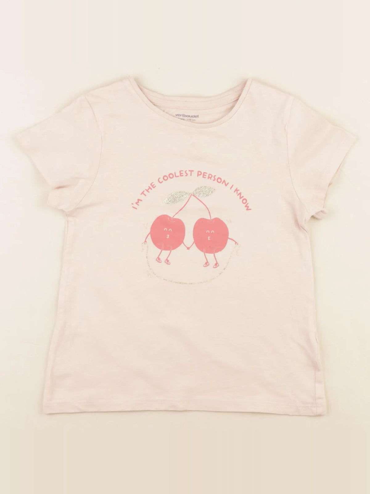 Vertbaudet - tee-shirt rose - 6 ans