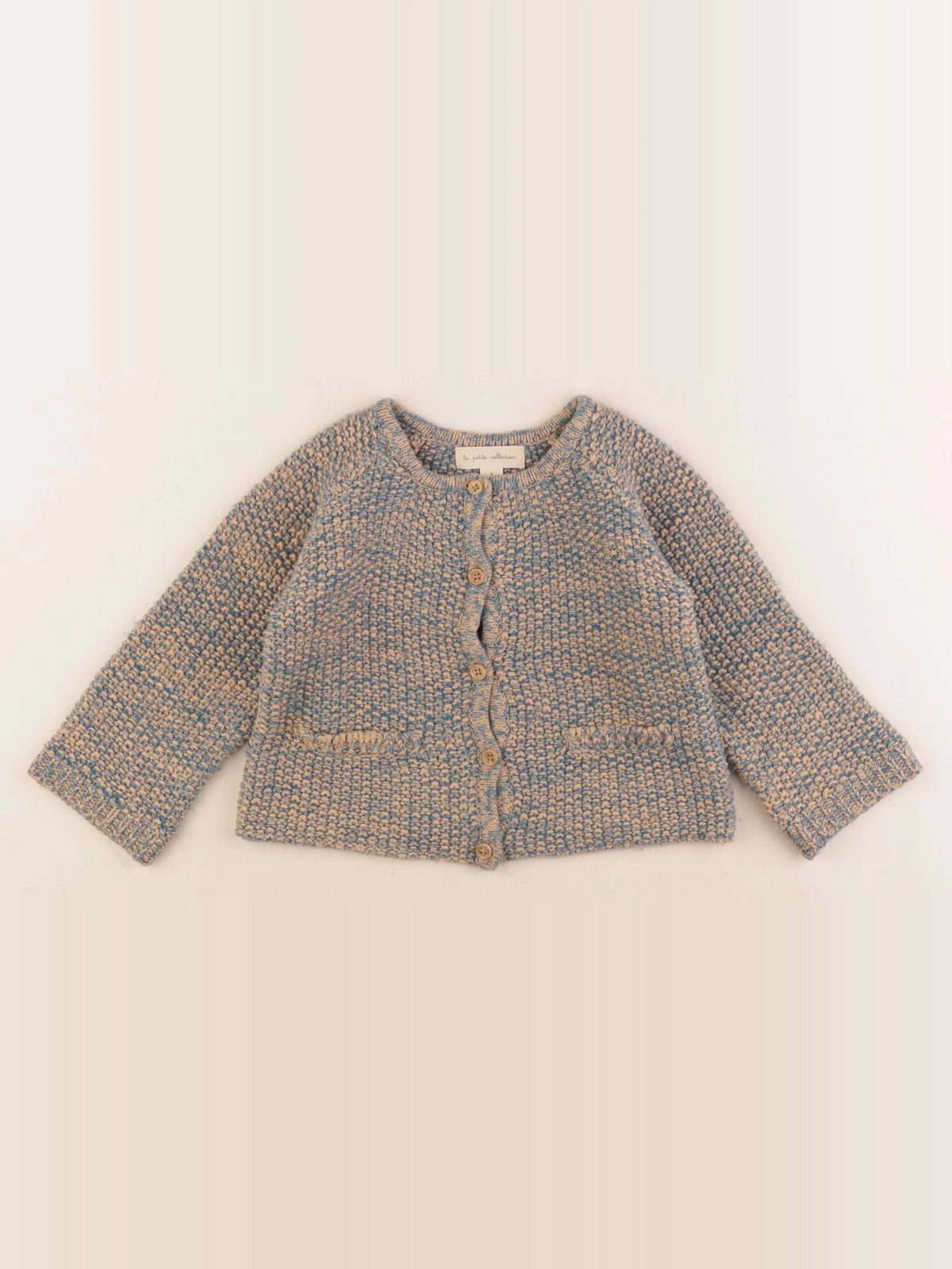 La Petite Collection - gilet beige, bleu - 2 ans