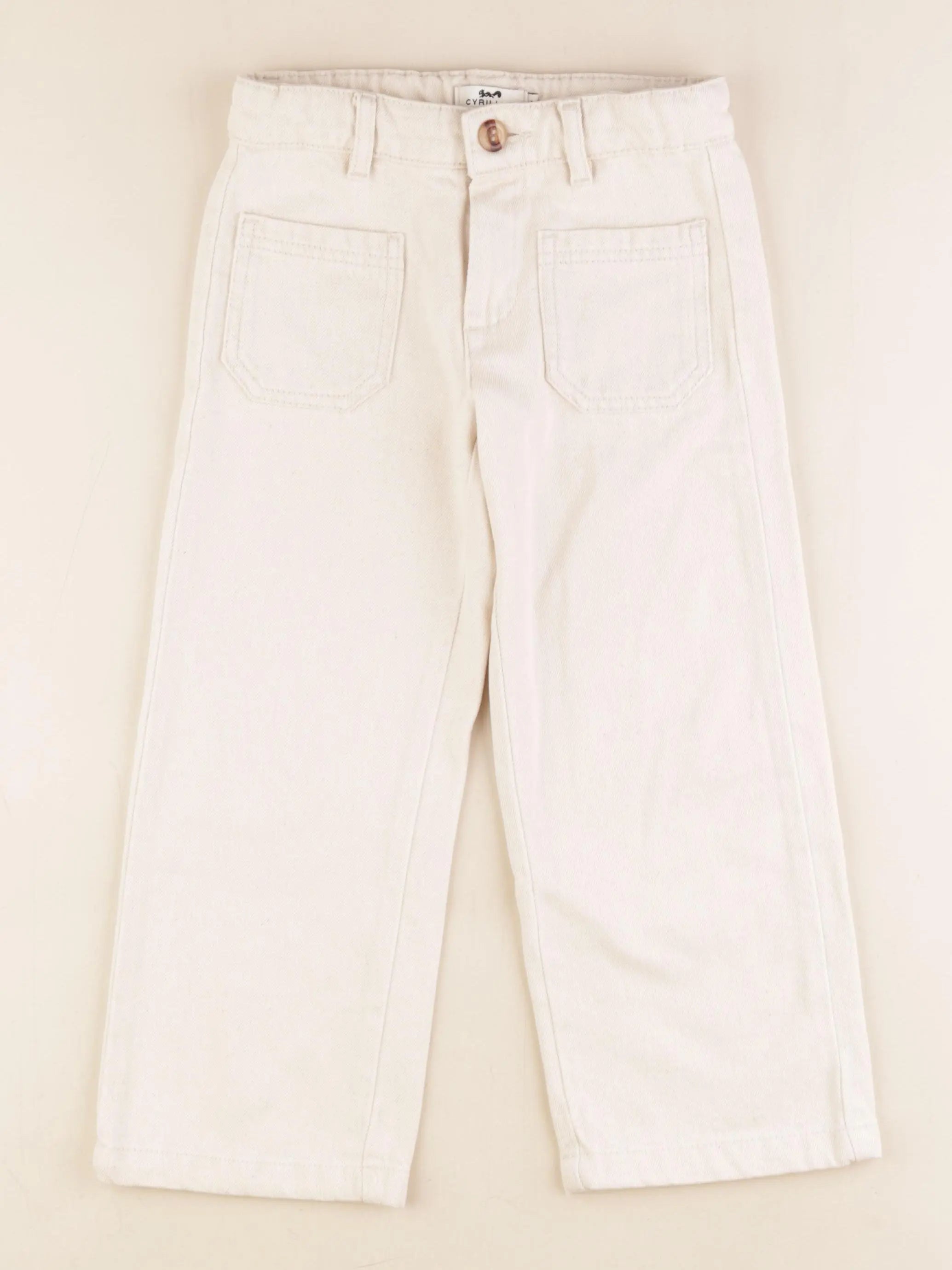 Cyrillus - pantalon blanc - 6 ans