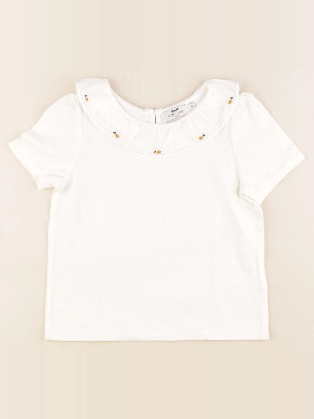 Cyrillus - tee-shirt blanc - 6 ans