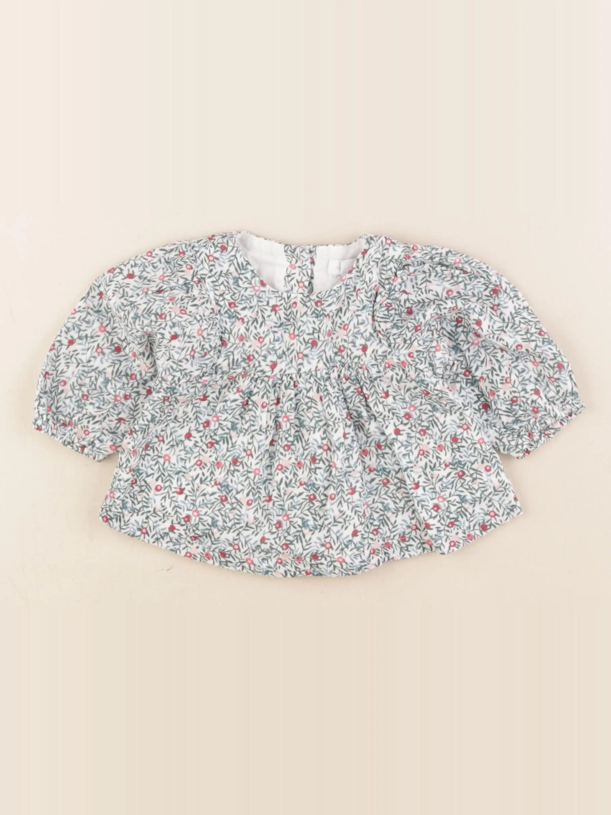 Vertbaudet - blouse vert - 3 mois