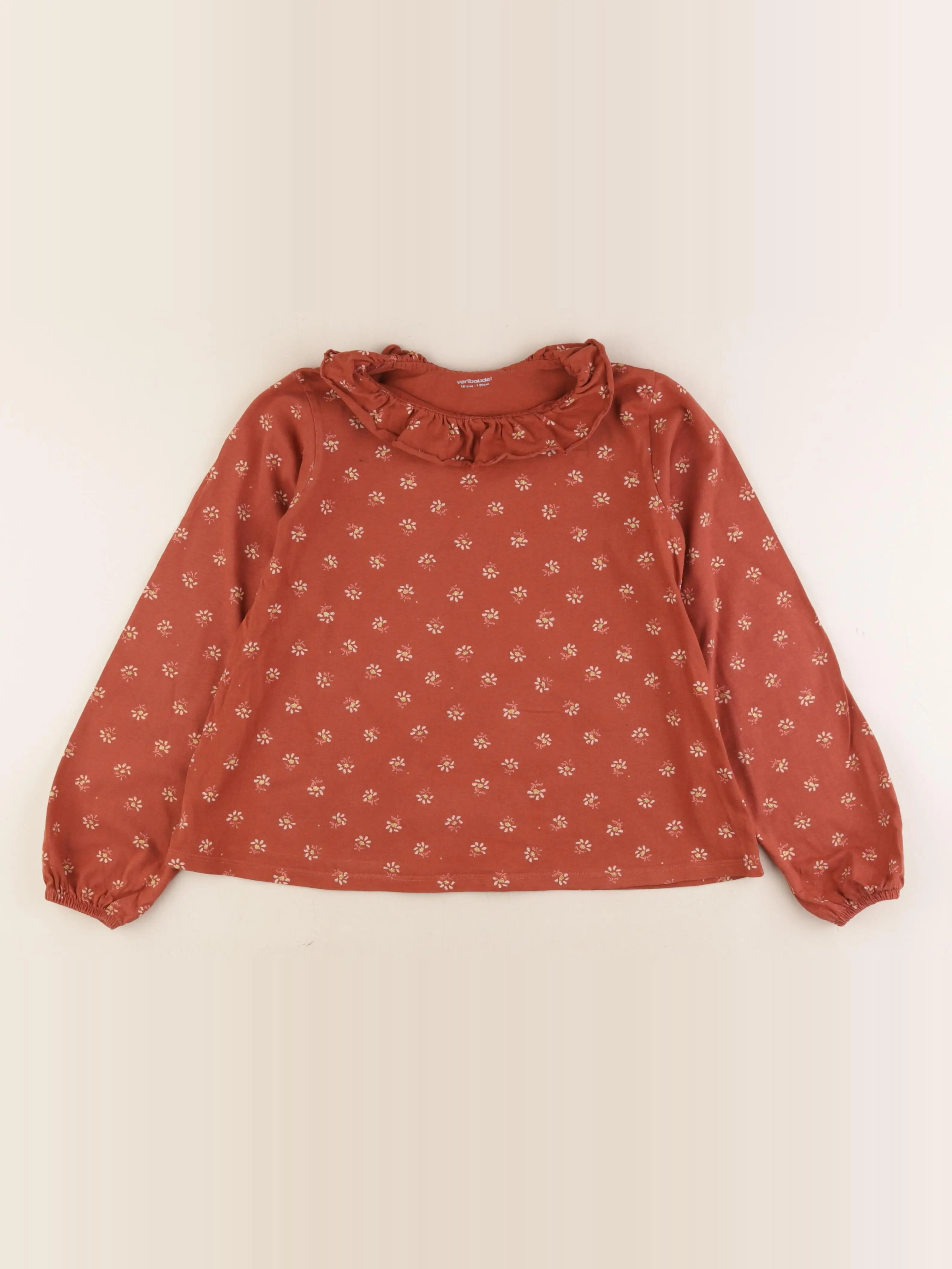 Vertbaudet - tee-shirt marron - 10 ans