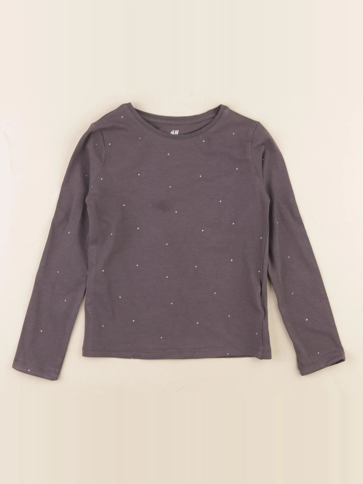 H&M - tee-shirt gris, argent - 4/6 ans