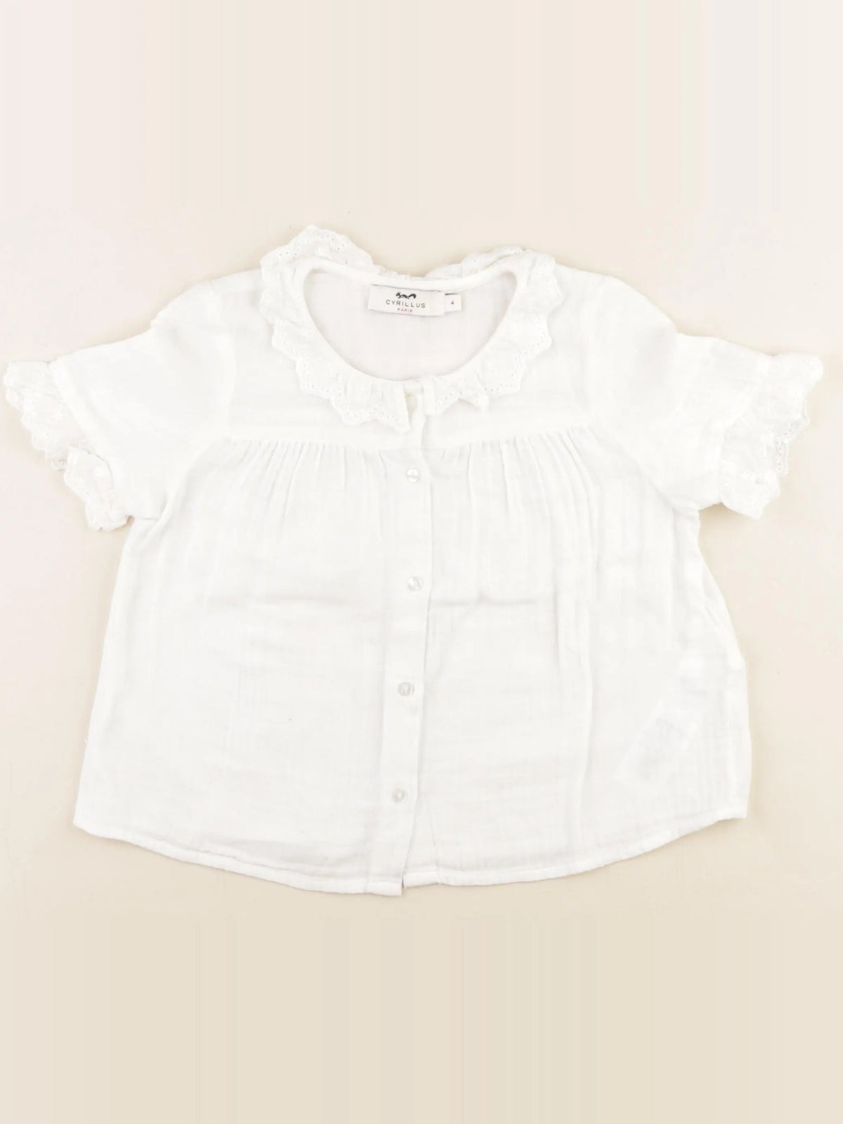 Cyrillus - blouse blanc - 4 ans