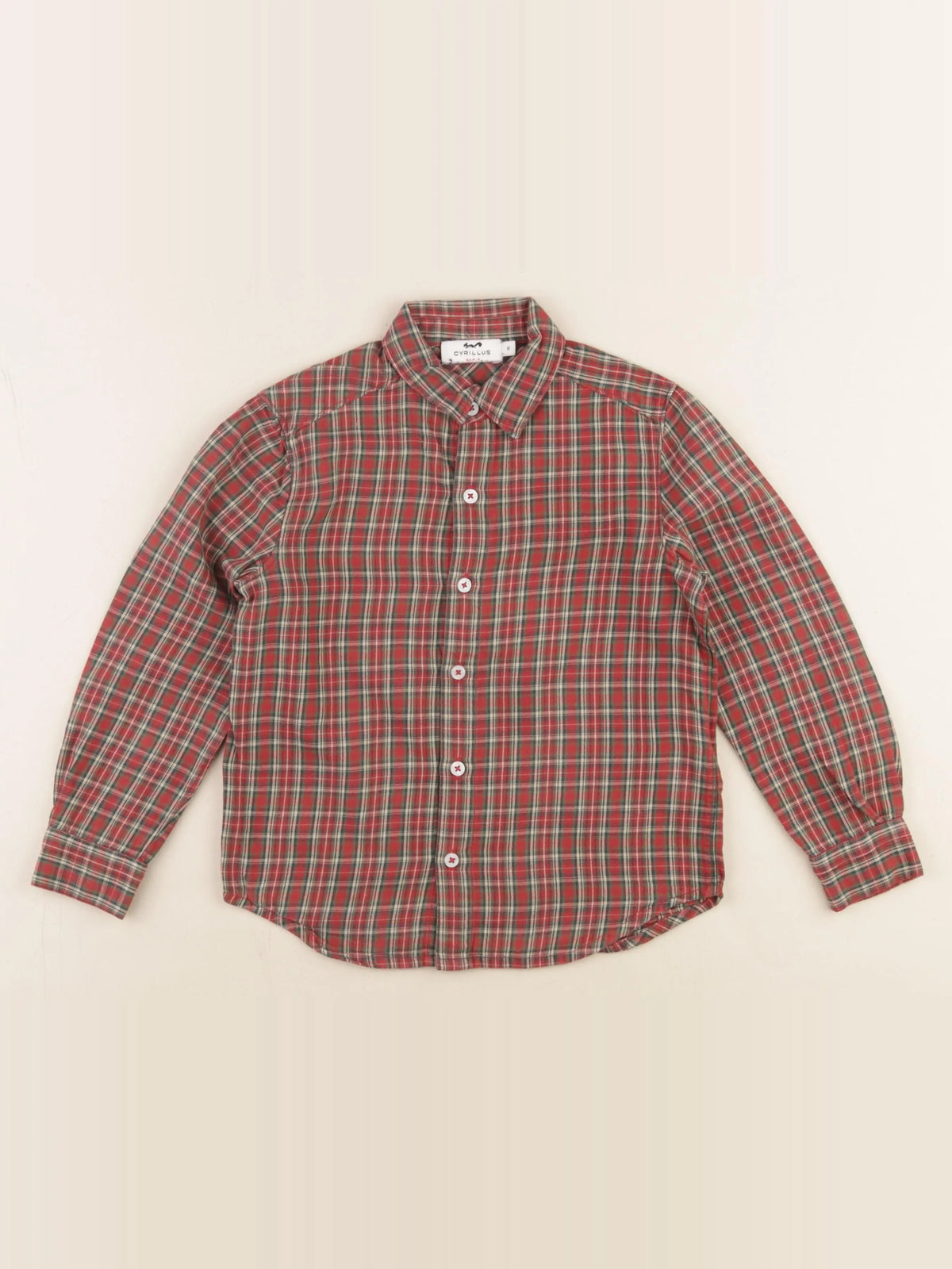 Cyrillus - chemise rouge - 6 ans