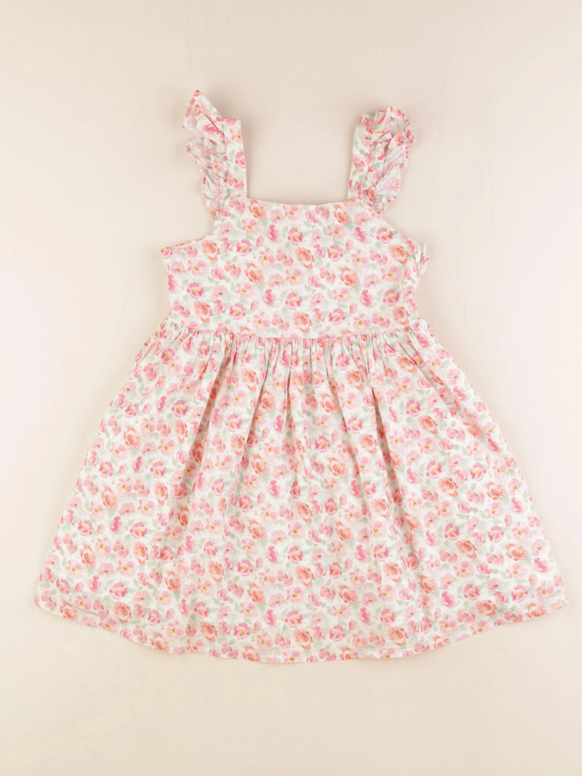 Vertbaudet - robe vert, rose - 6 ans