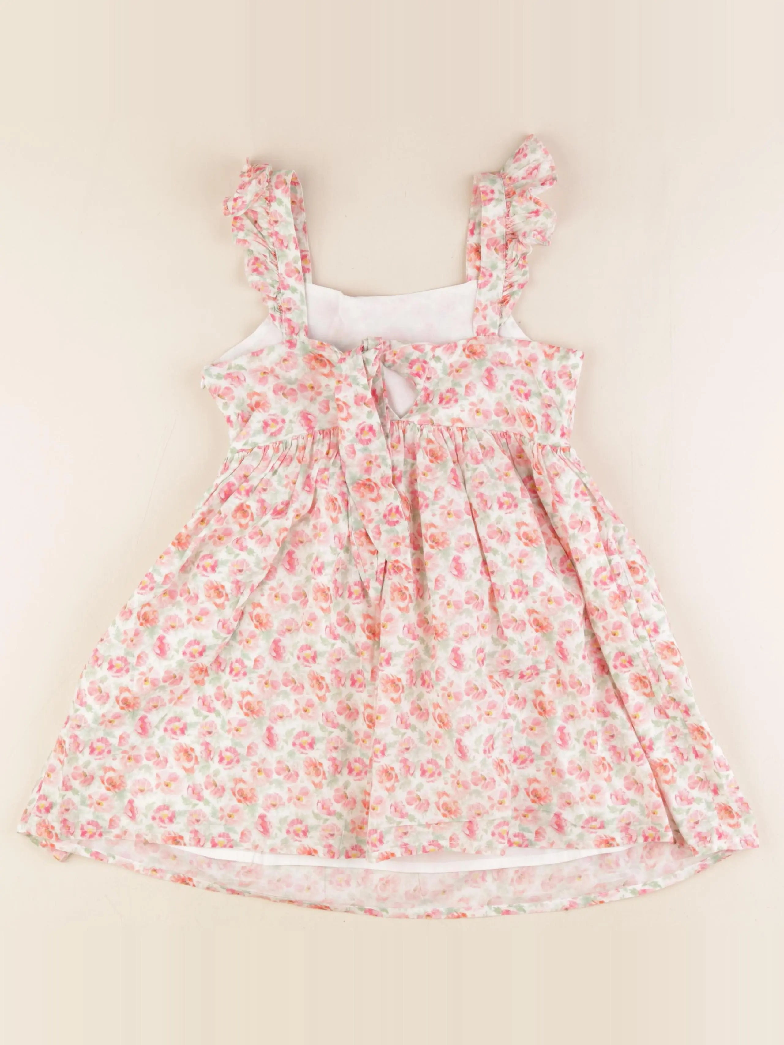 Vertbaudet - robe vert, rose - 6 ans