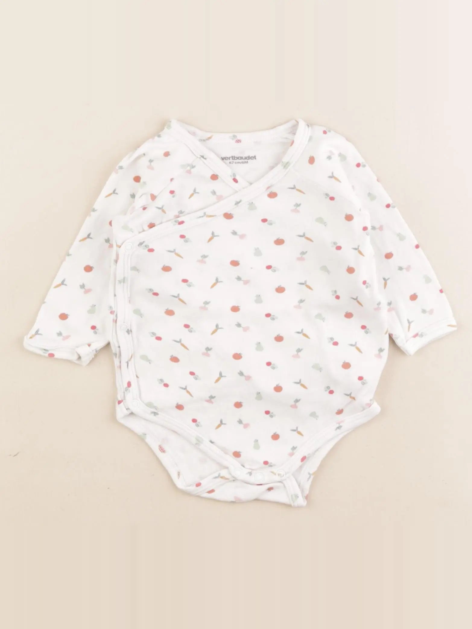 Vertbaudet - body blanc - 6 mois