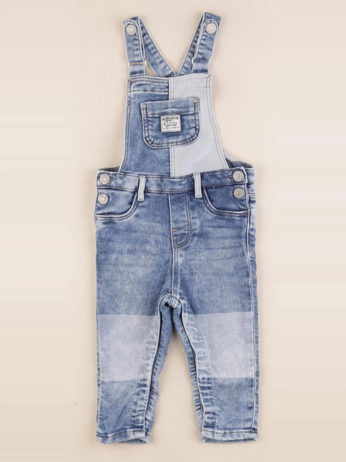 H&M - salopette bleu - 9/12 mois