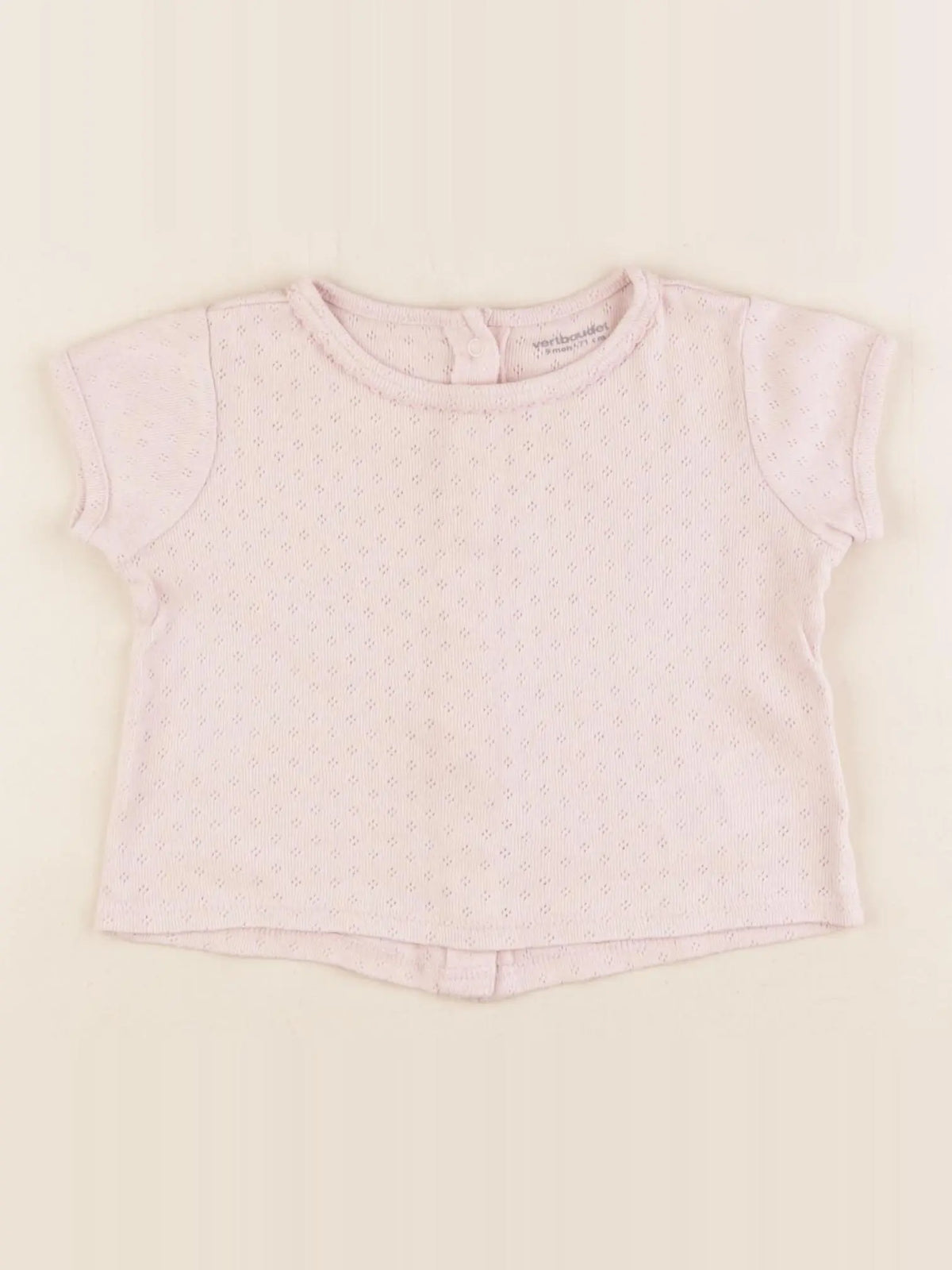 Vertbaudet - tee-shirt rose - 9 mois