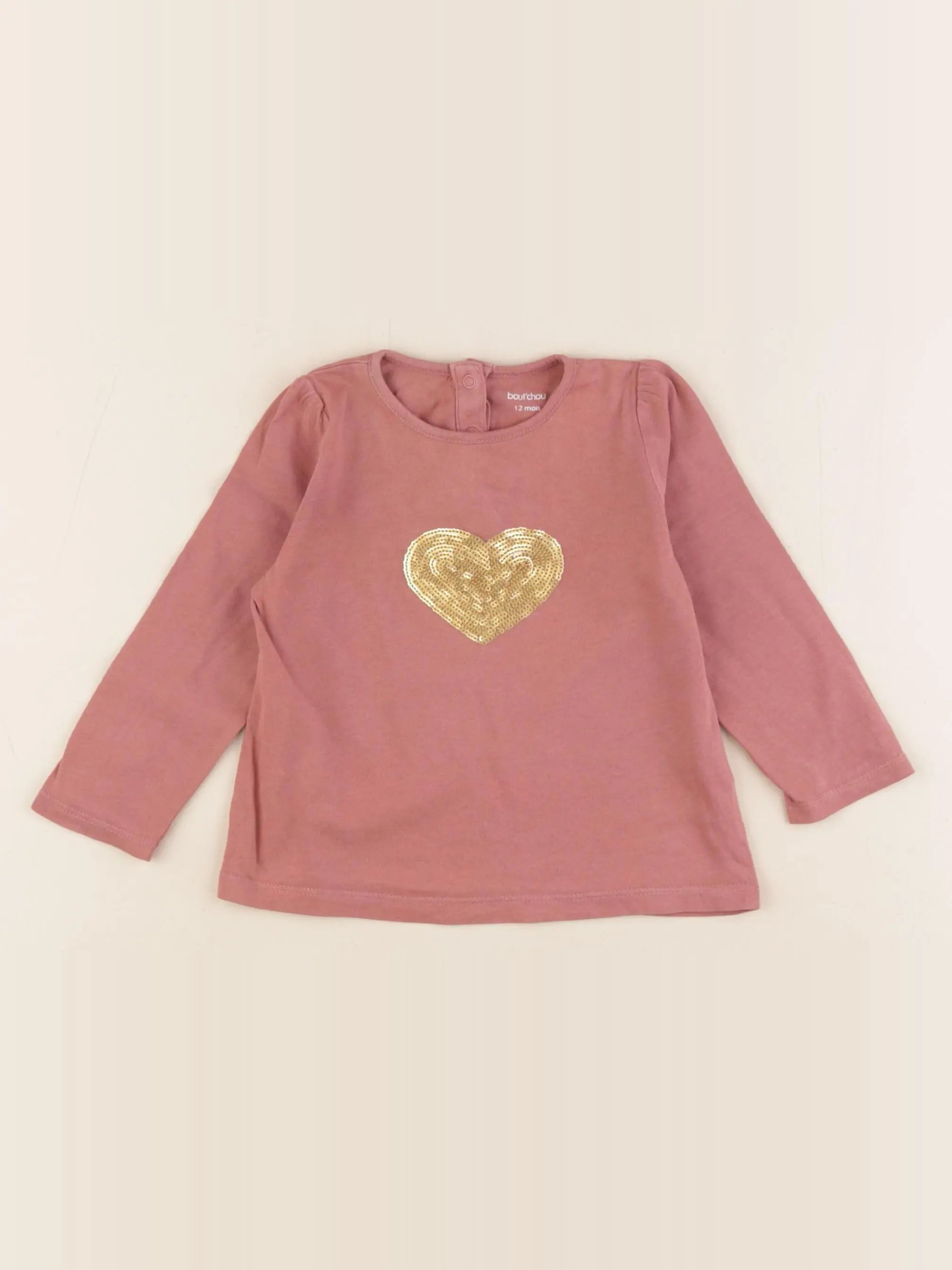 Boutchou - tee-shirt rose - 12 mois