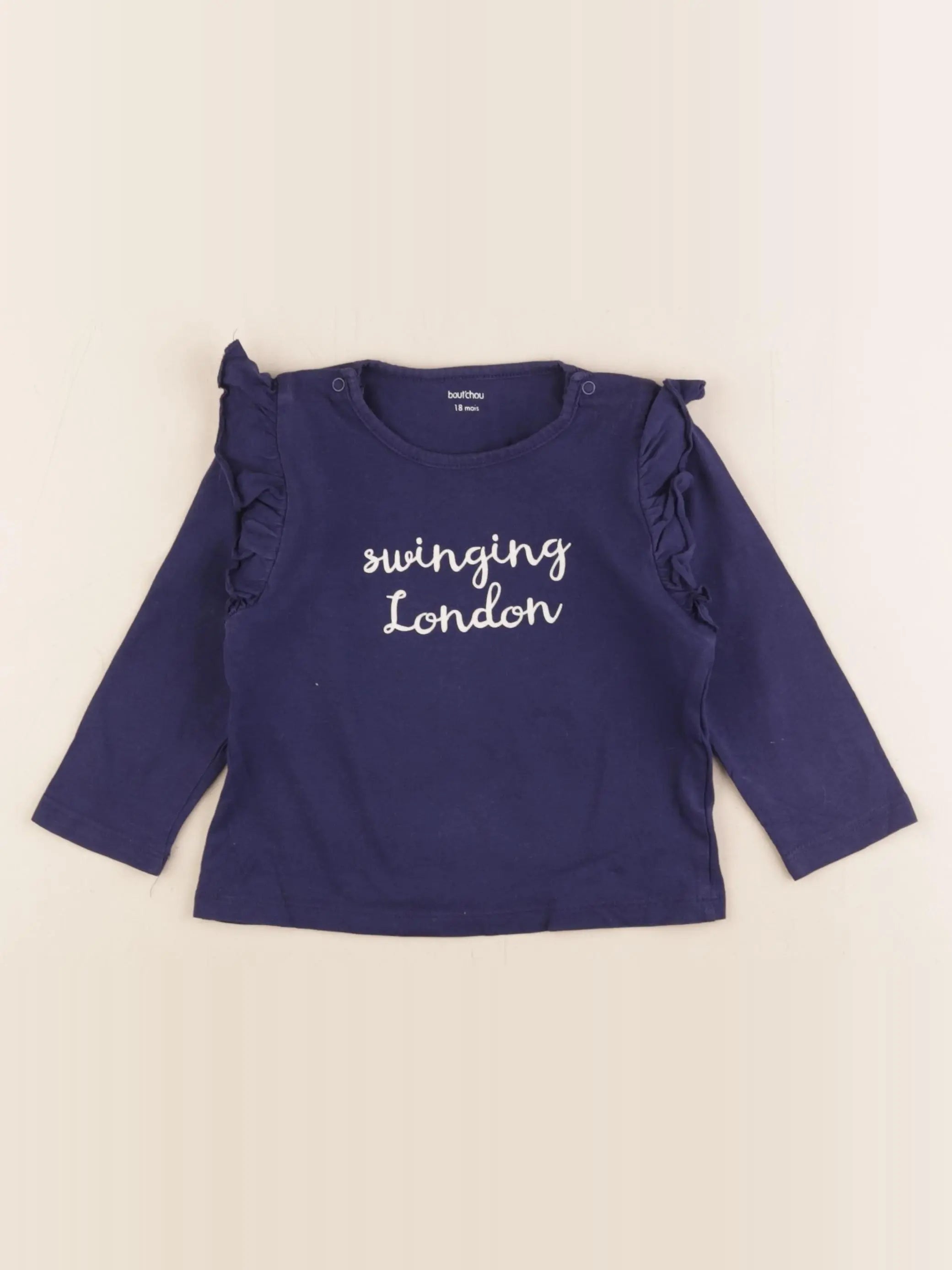 Boutchou - tee-shirt bleu - 18 mois