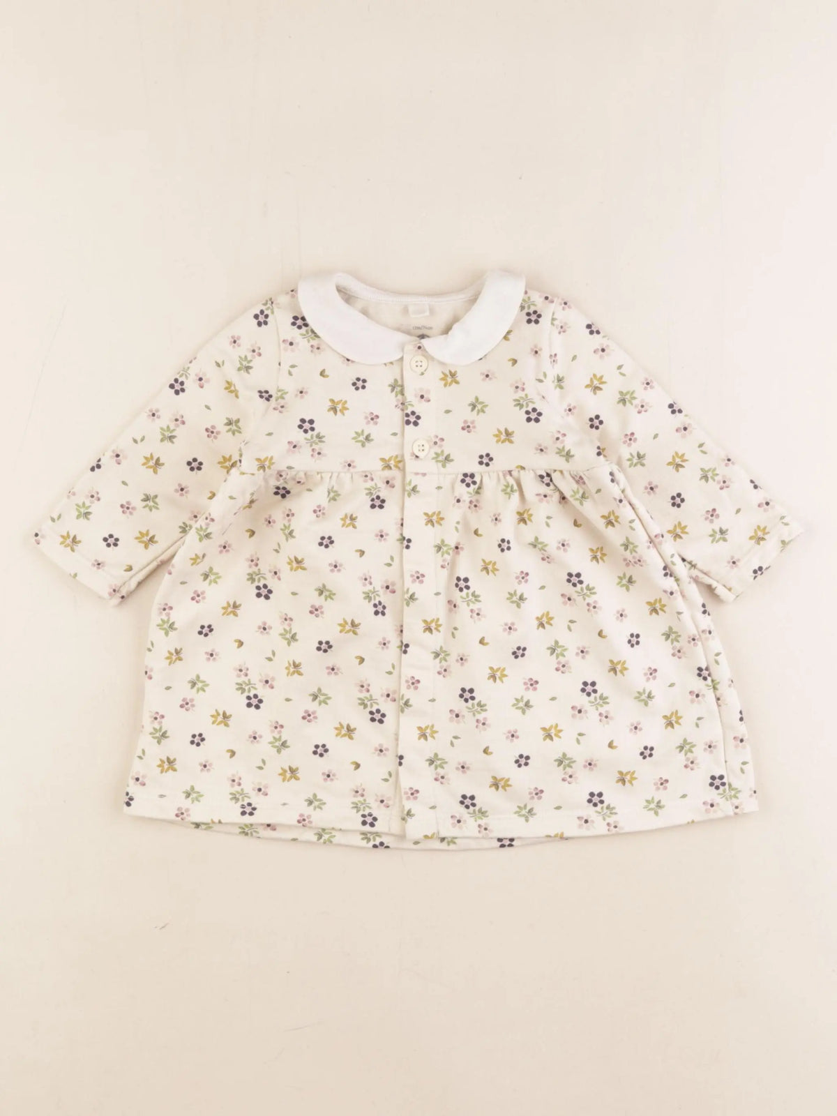 Petit Bateau - robe beige - 12 mois