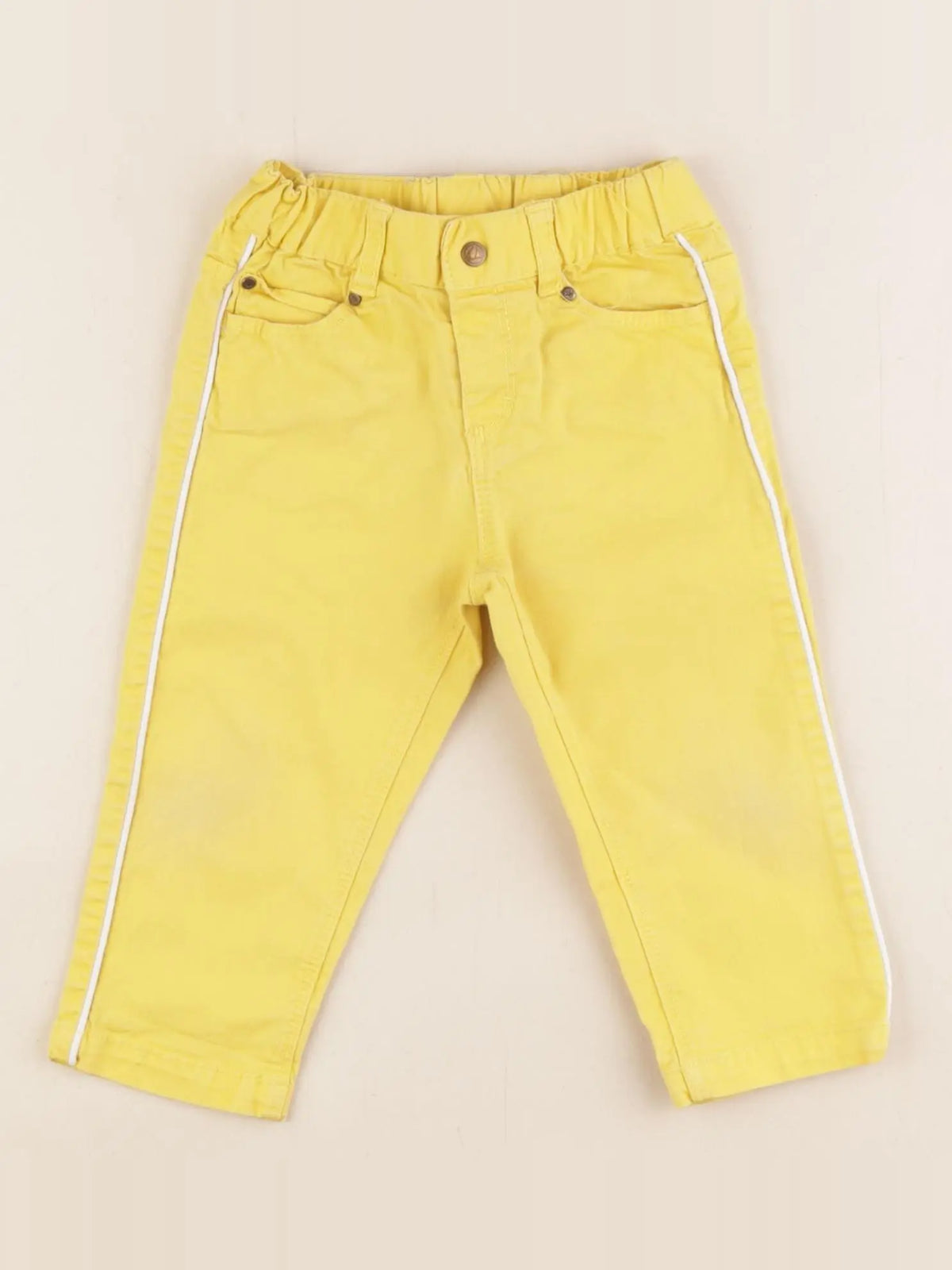 Petit Bateau - pantalon jaune - 12 mois