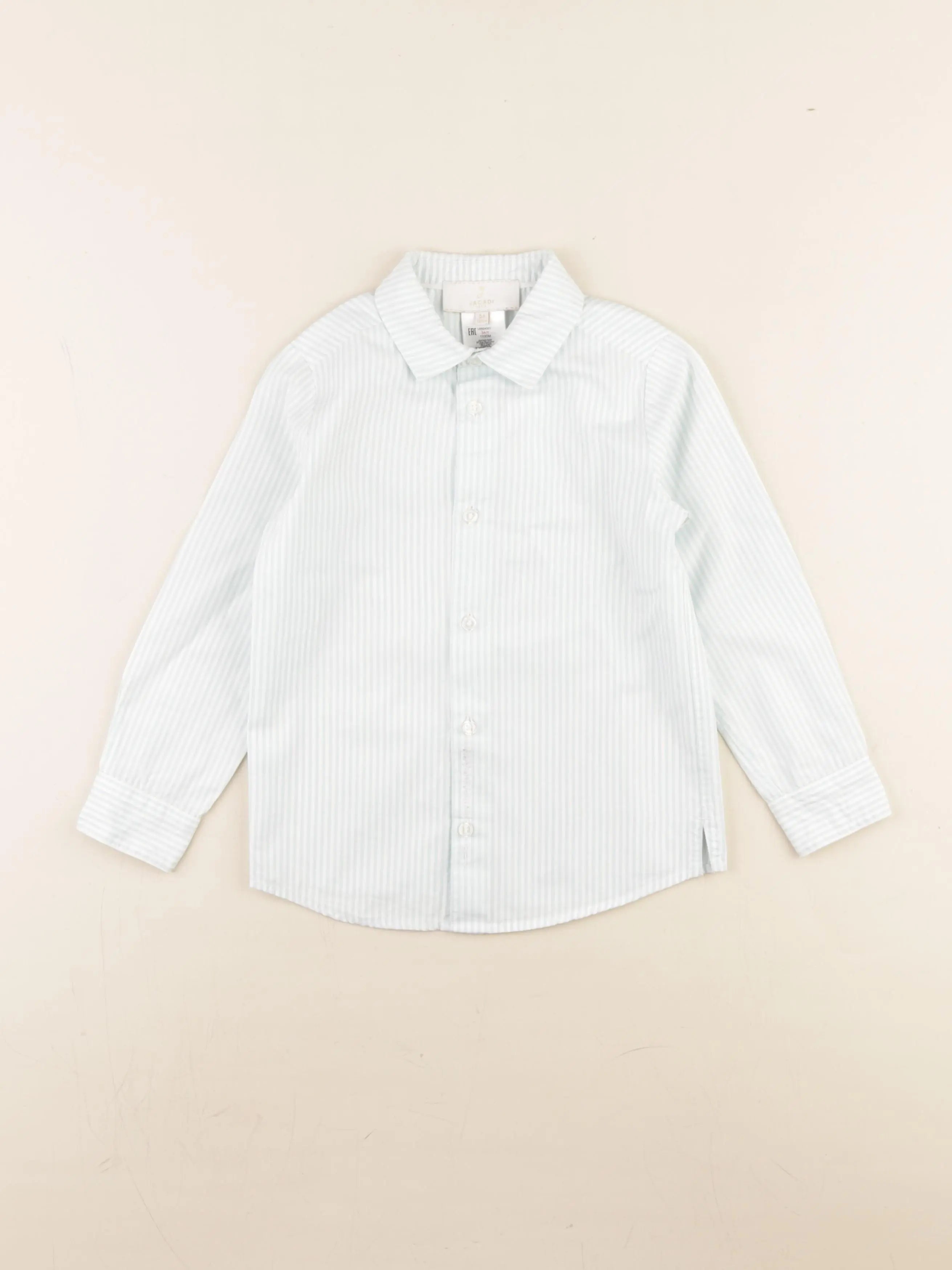 Jacadi - chemise blanc, bleu - 5 ans