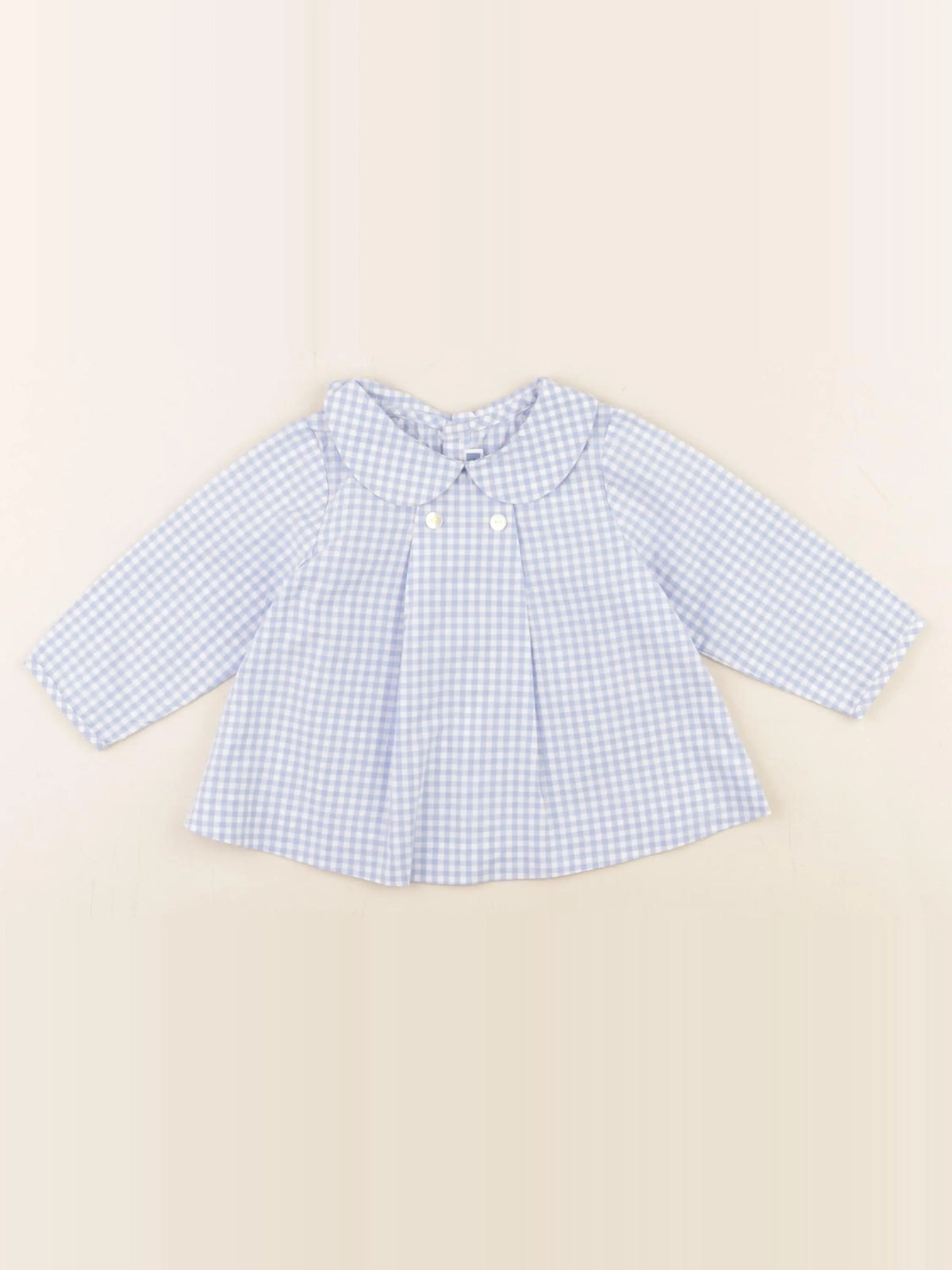Jacadi - blouse blanc, bleu - 6 mois