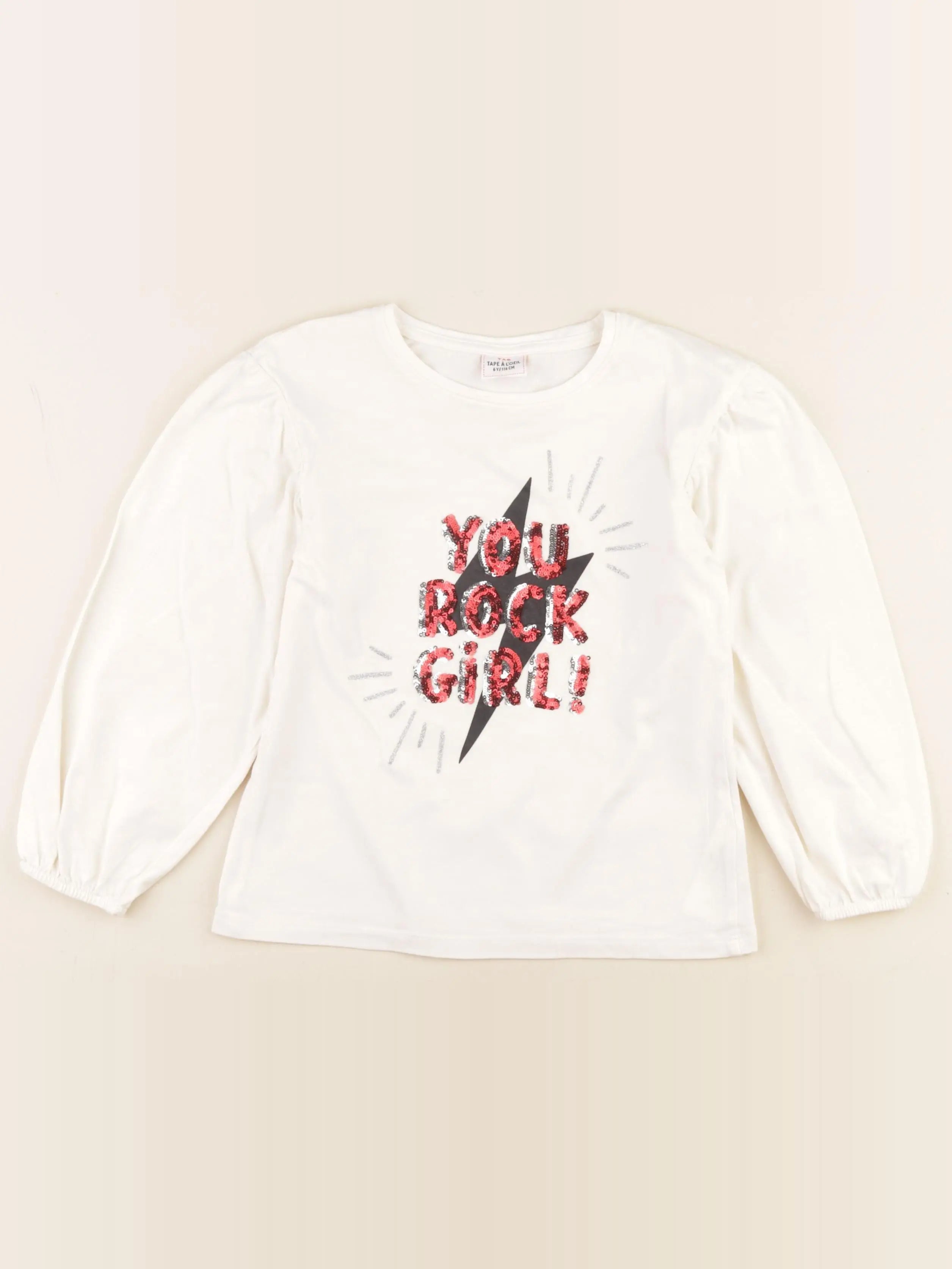 Tape à l'oeil - tee-shirt blanc - 6 ans