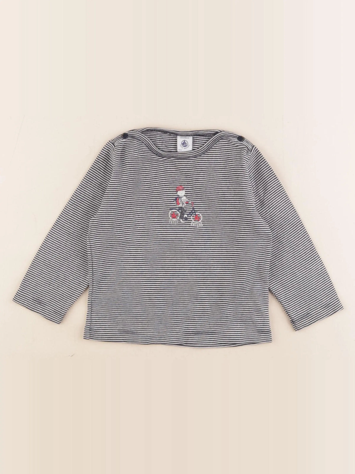 Petit Bateau - tee-shirt bleu - 24 mois