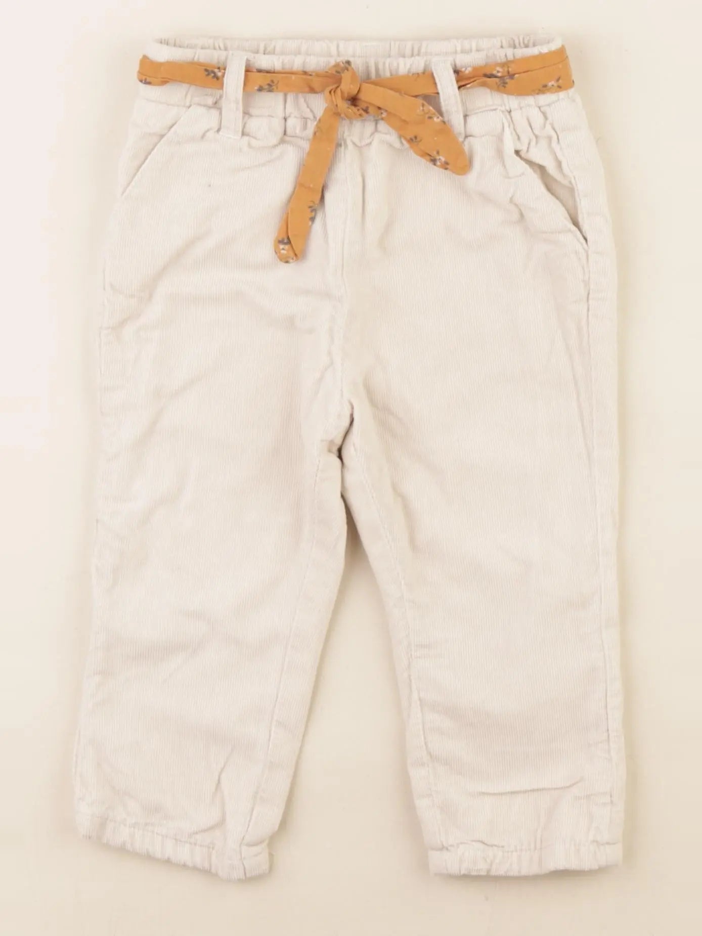 Vertbaudet - pantalon beige - 12 mois
