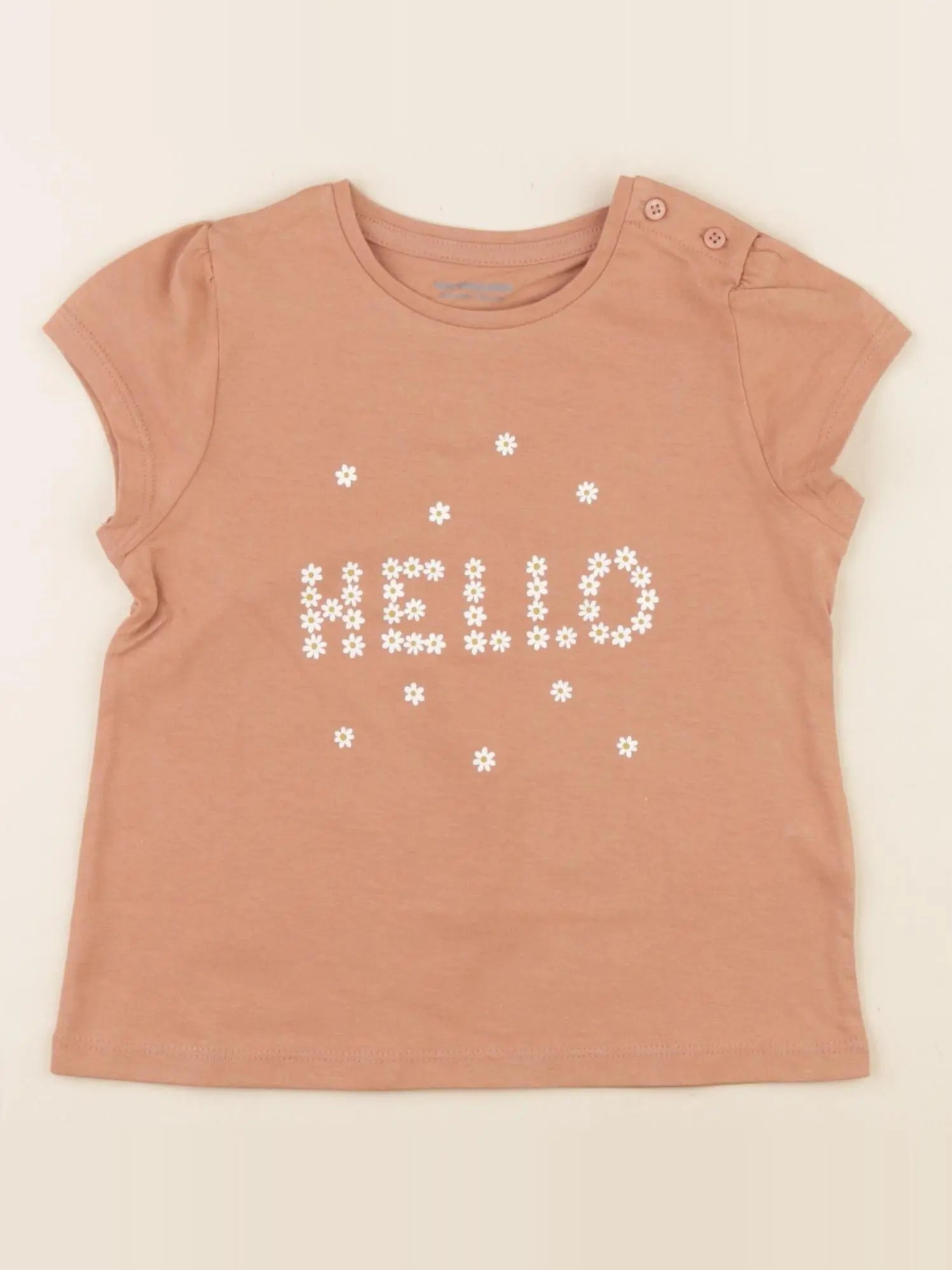 Vertbaudet - tee-shirt marron - 24 mois