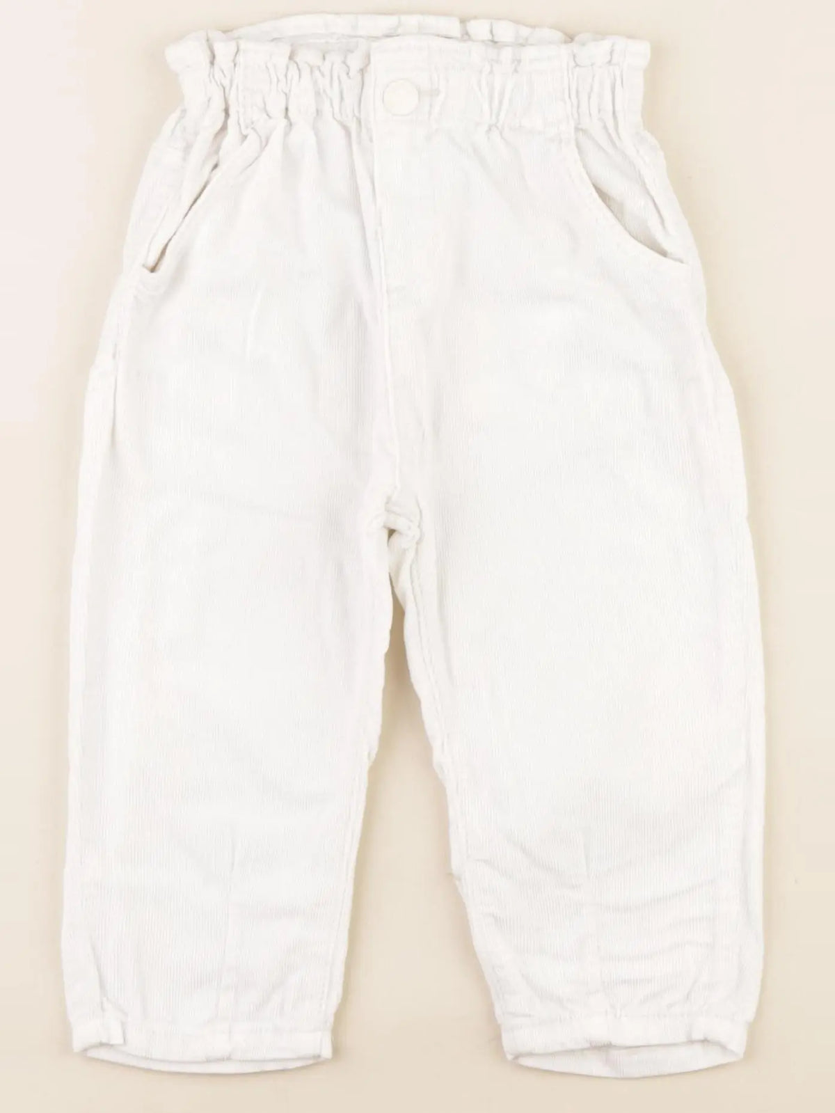 Zara - pantalon blanc - 12/18 mois
