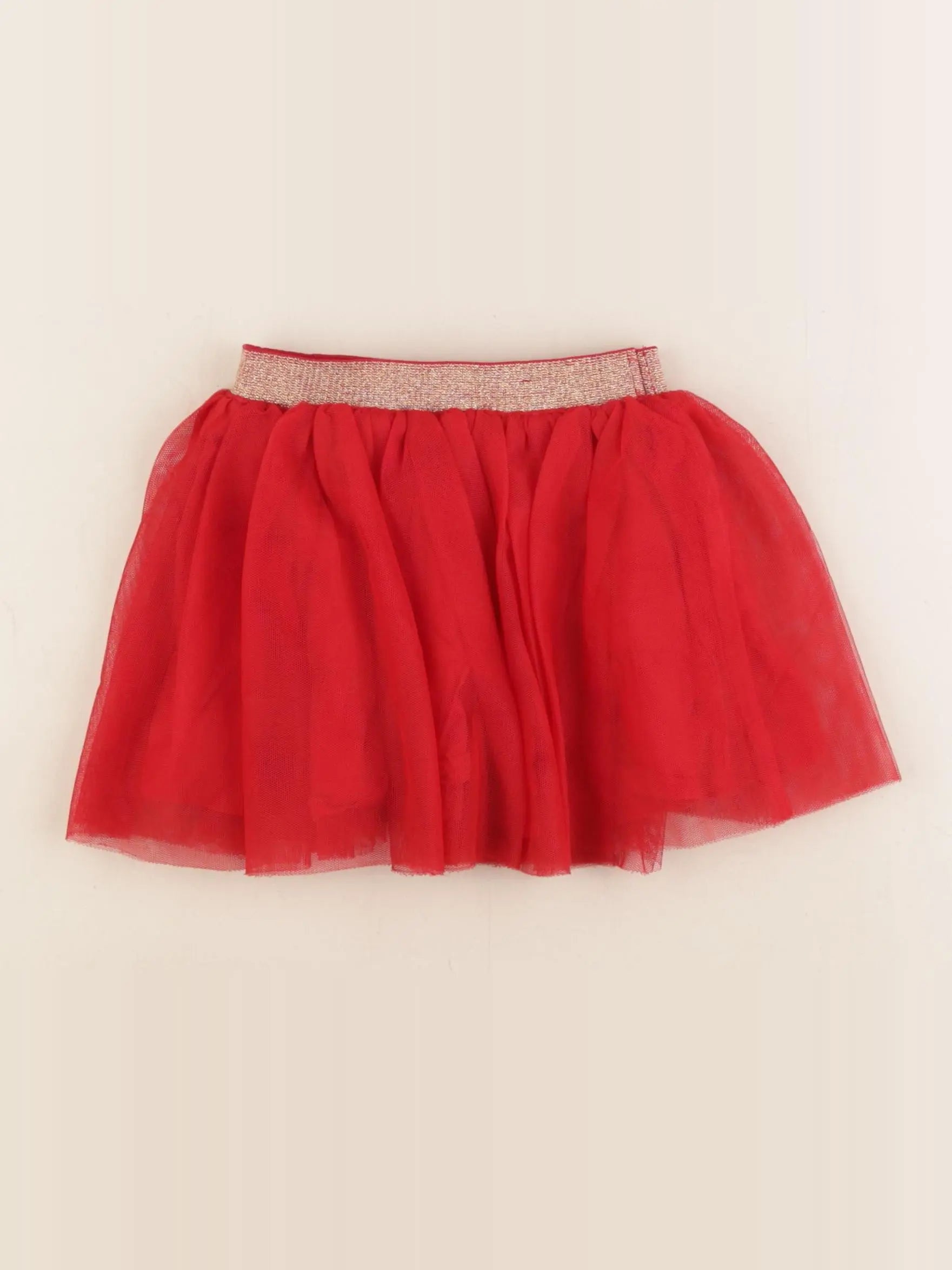 Vertbaudet - jupe rouge - 24 mois