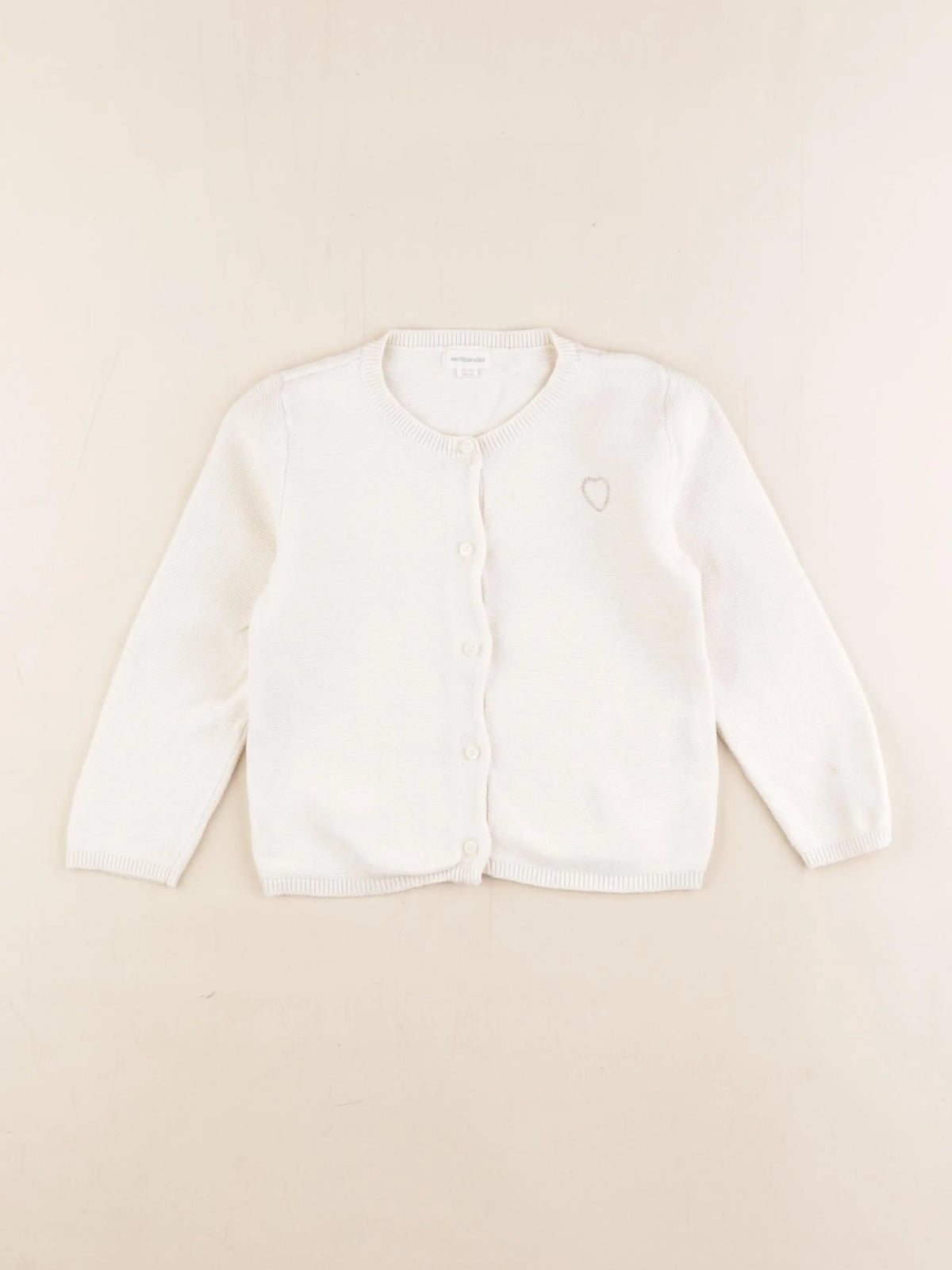 Vertbaudet - gilet blanc - 24 mois